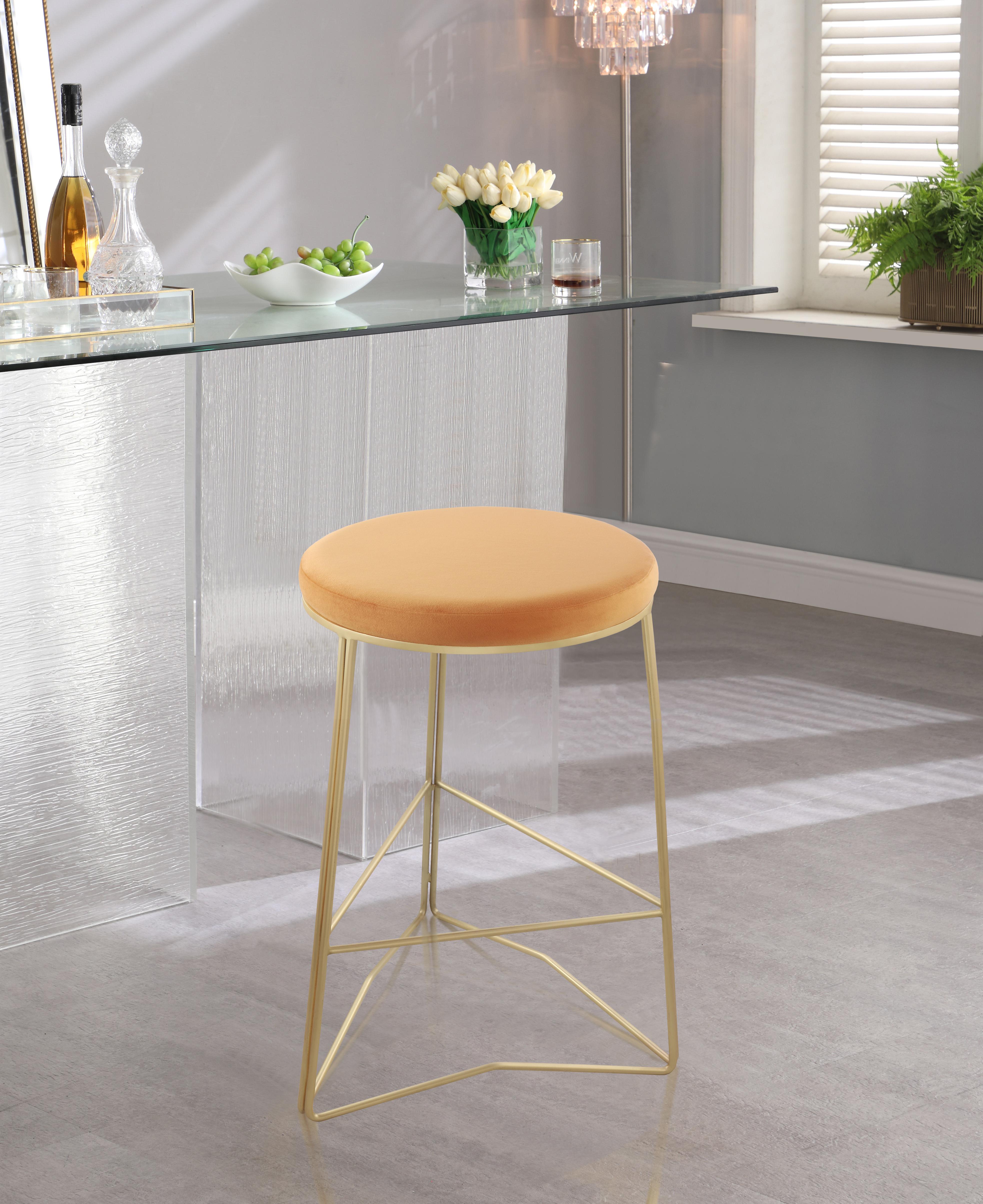 Tres Mango Velvet Counter Stool - Luxury Home Furniture (MI)
