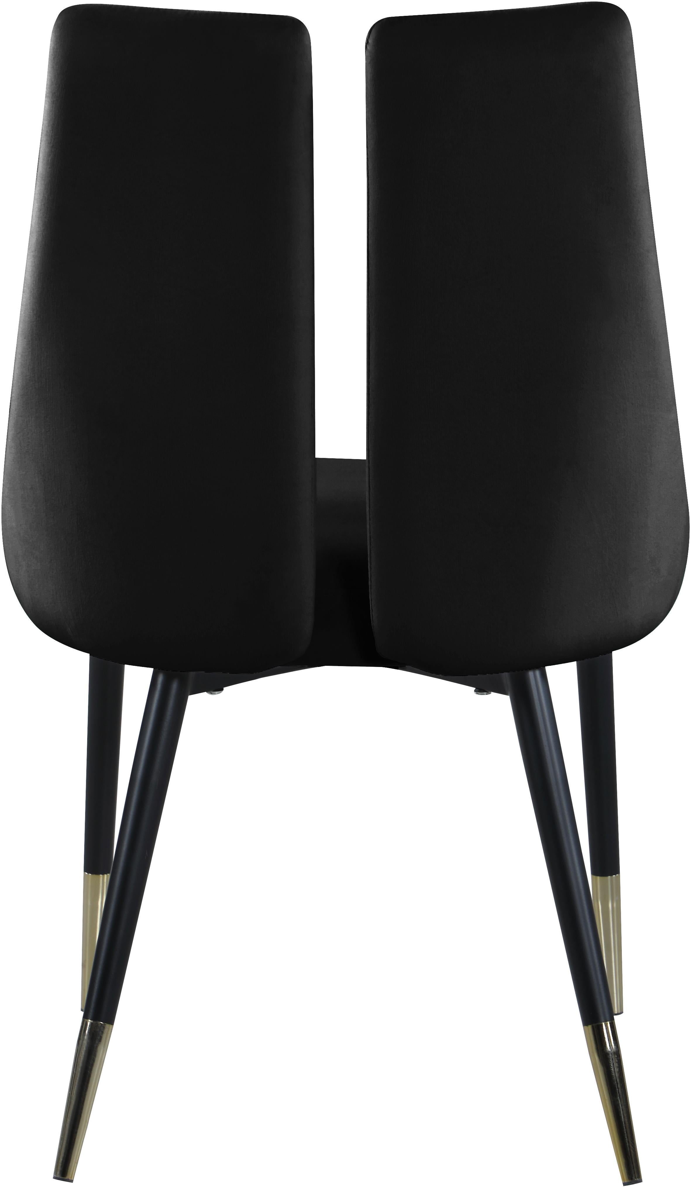 Sleek Black Velvet Dining Chair - Luxury Home Furniture (MI)