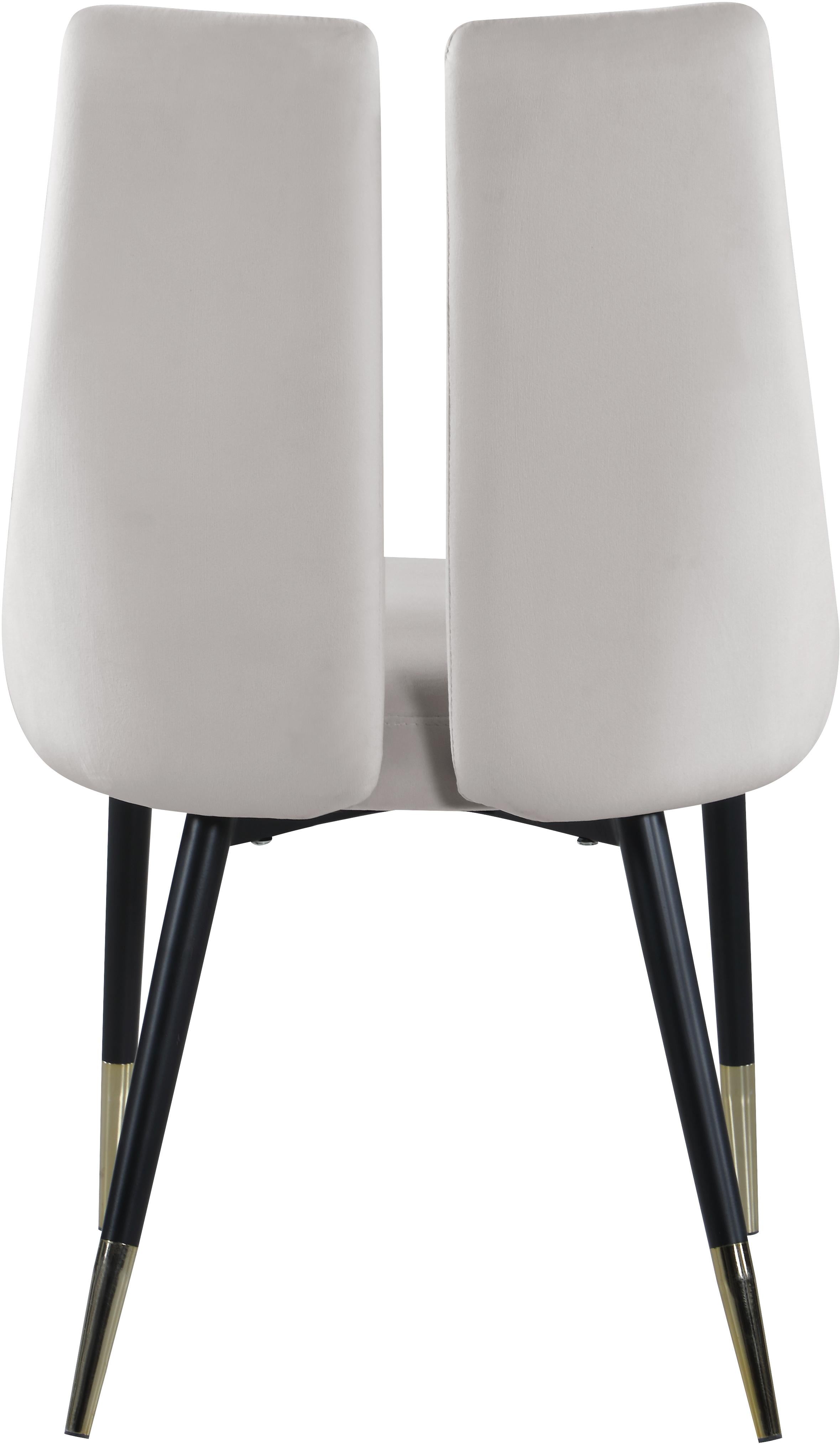 Sleek Cream Velvet Dining Chair - Luxury Home Furniture (MI)