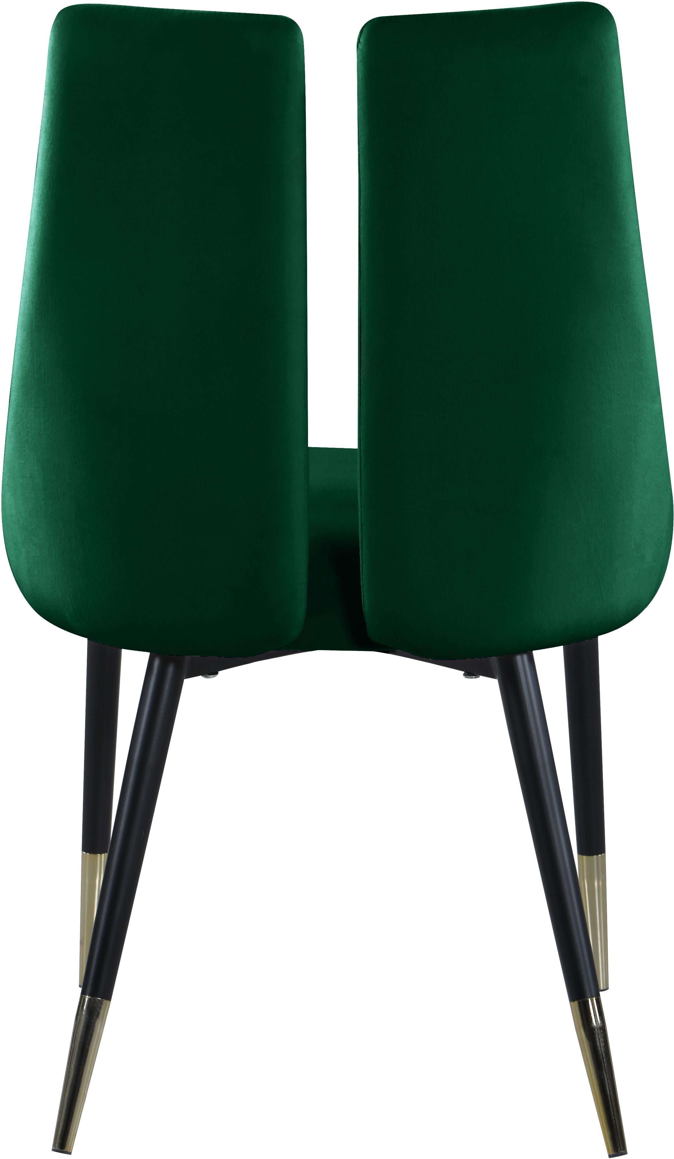 Sleek Green Velvet Dining Chair - Luxury Home Furniture (MI)
