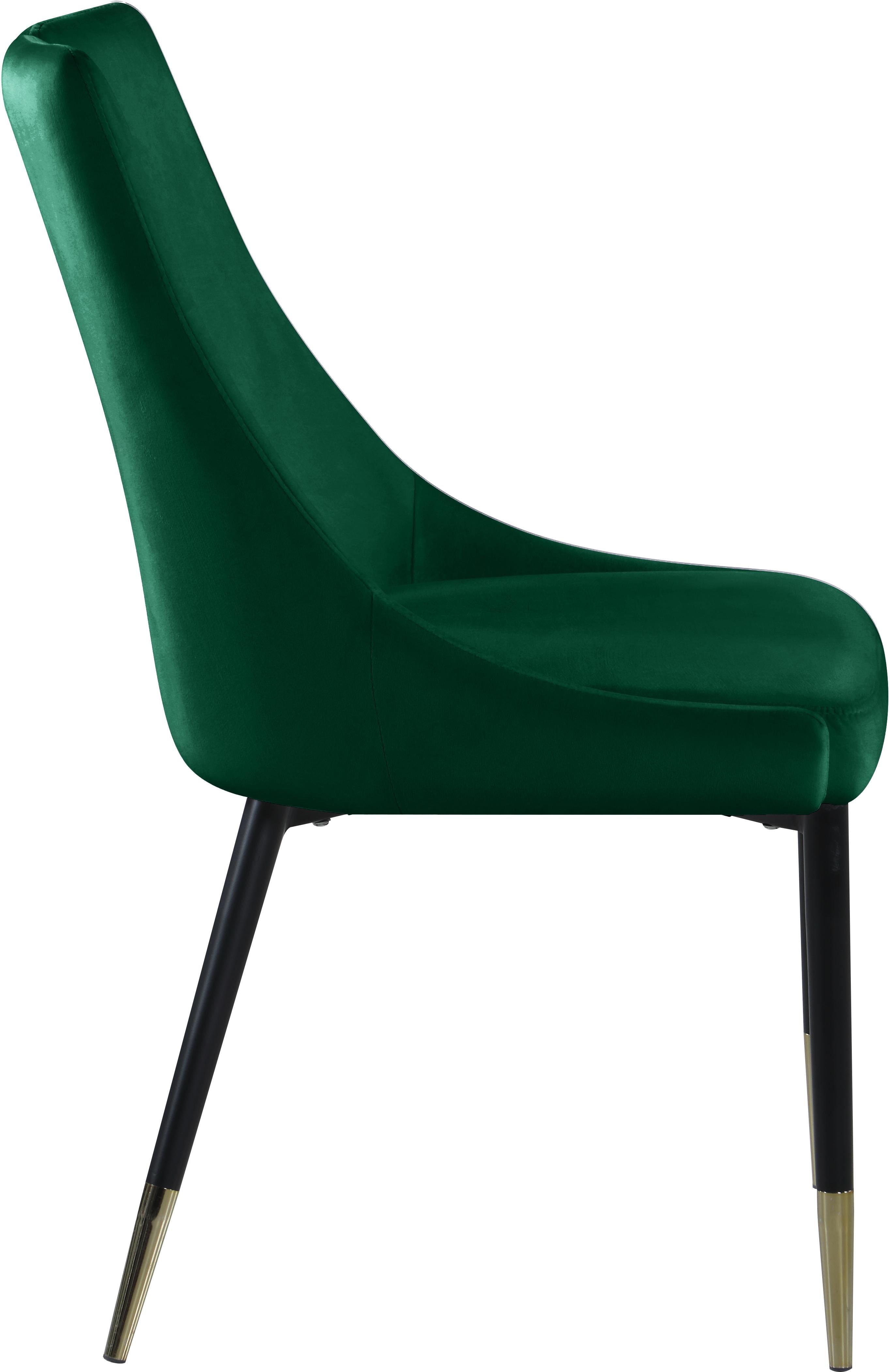 Sleek Green Velvet Dining Chair - Luxury Home Furniture (MI)