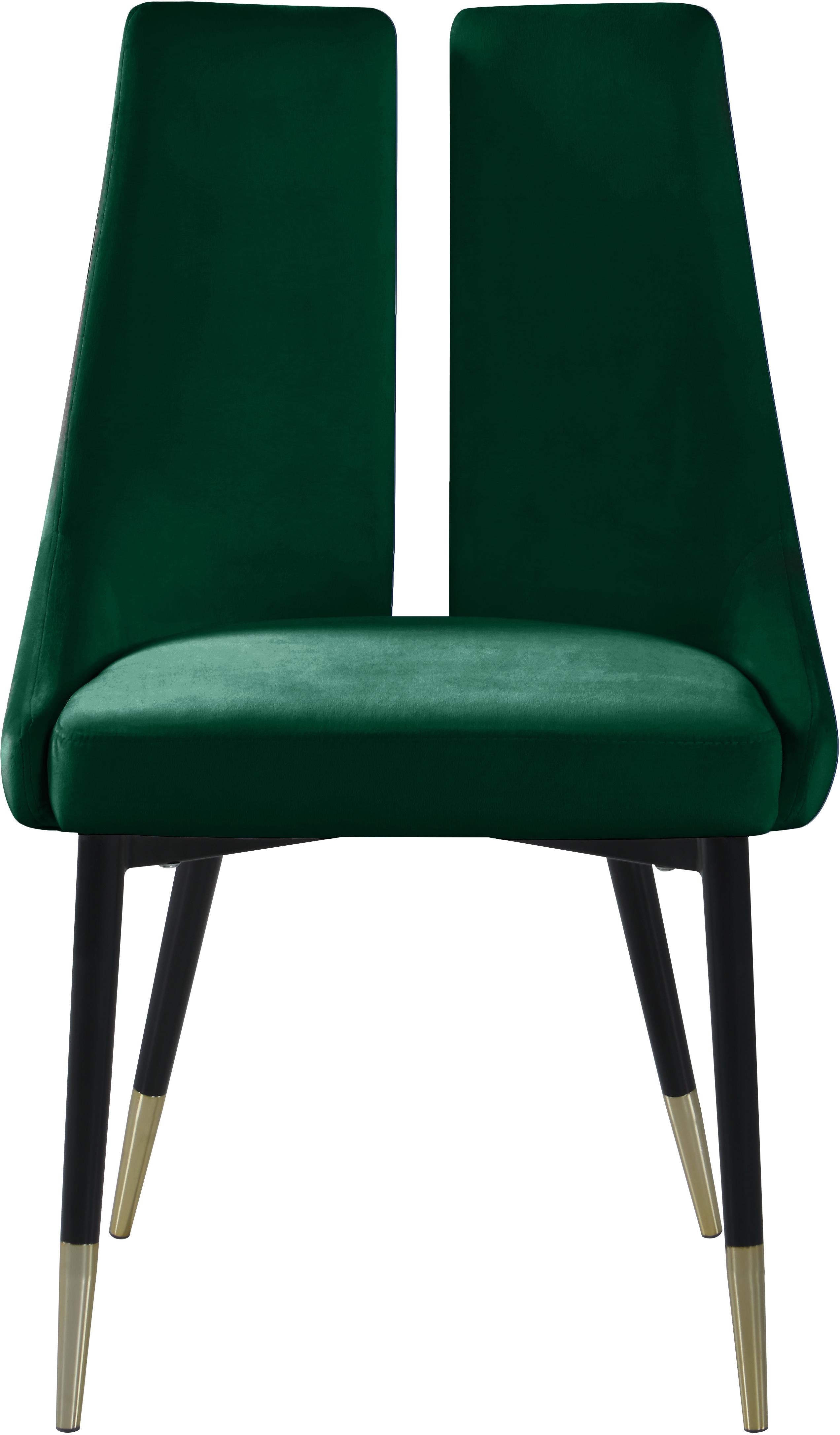 Sleek Green Velvet Dining Chair - Luxury Home Furniture (MI)
