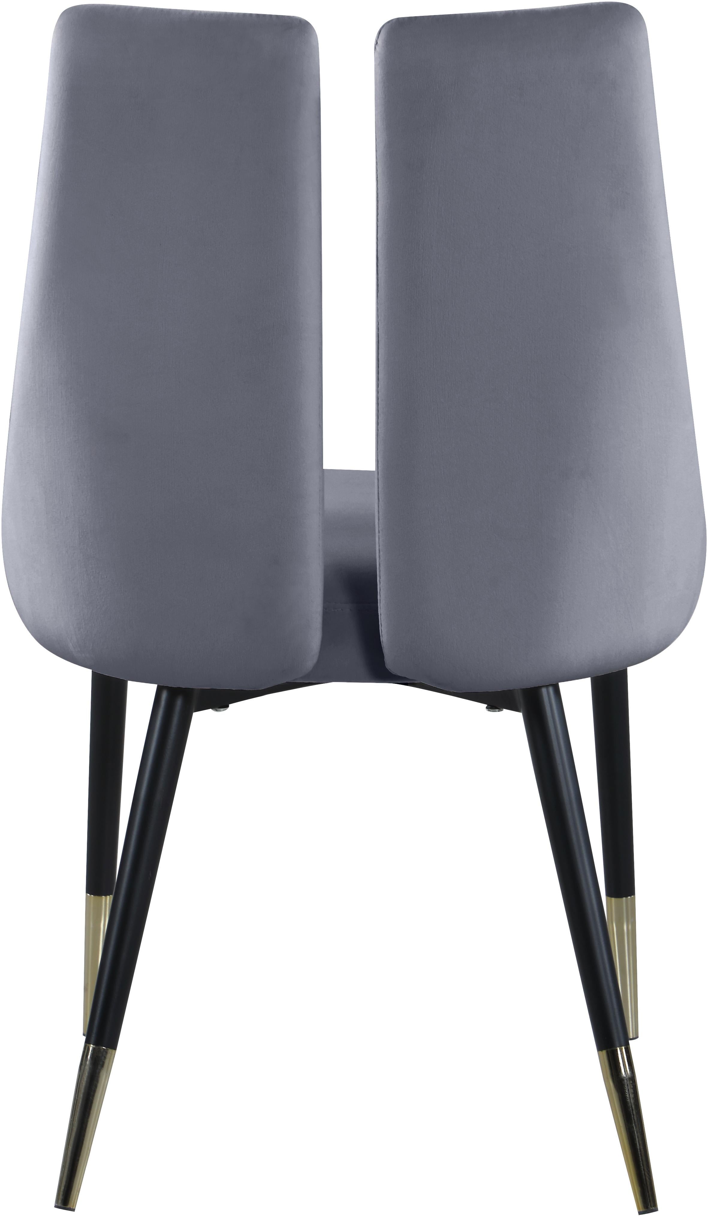 Sleek Grey Velvet Dining Chair - Luxury Home Furniture (MI)