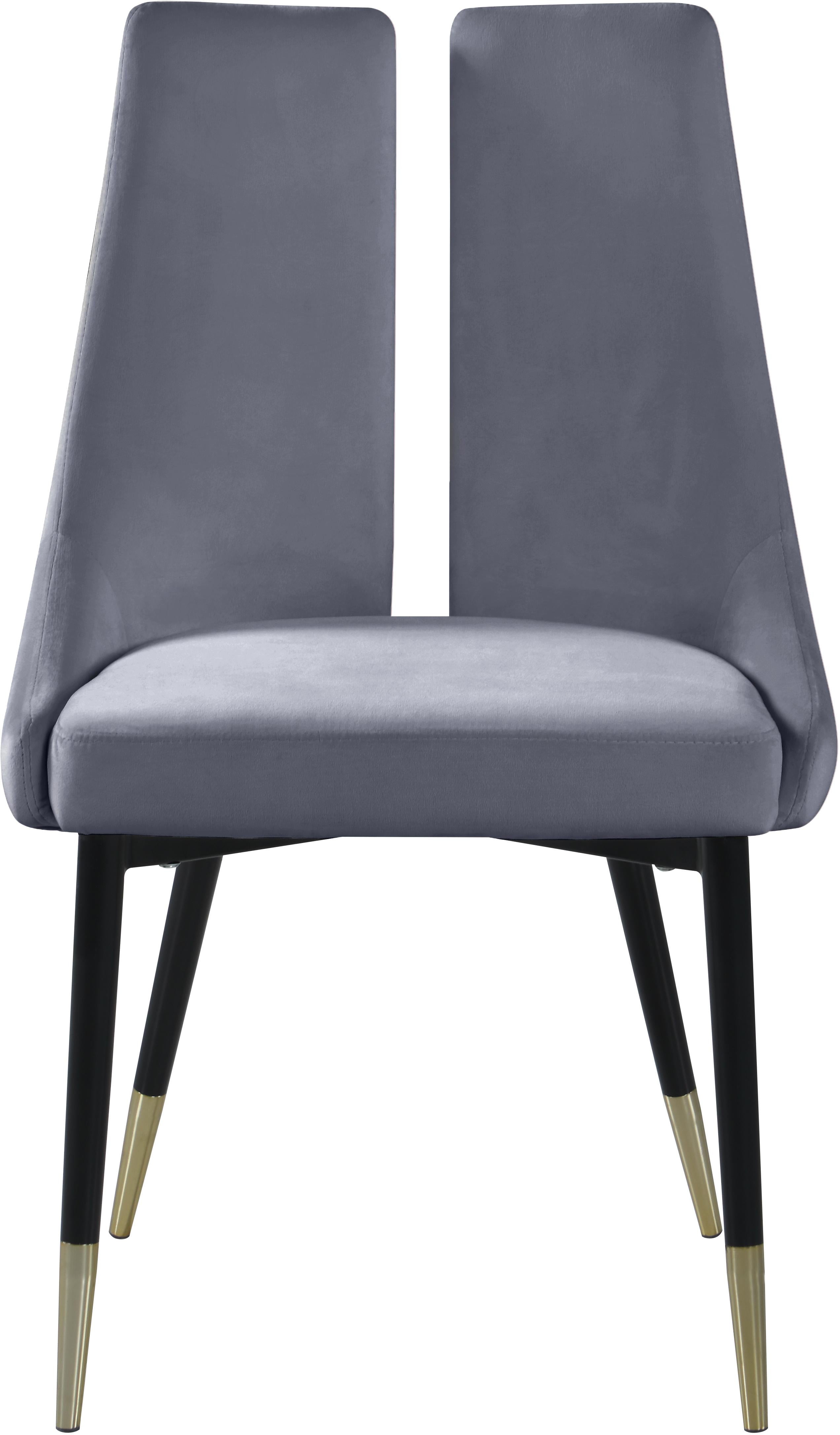 Sleek Grey Velvet Dining Chair - Luxury Home Furniture (MI)