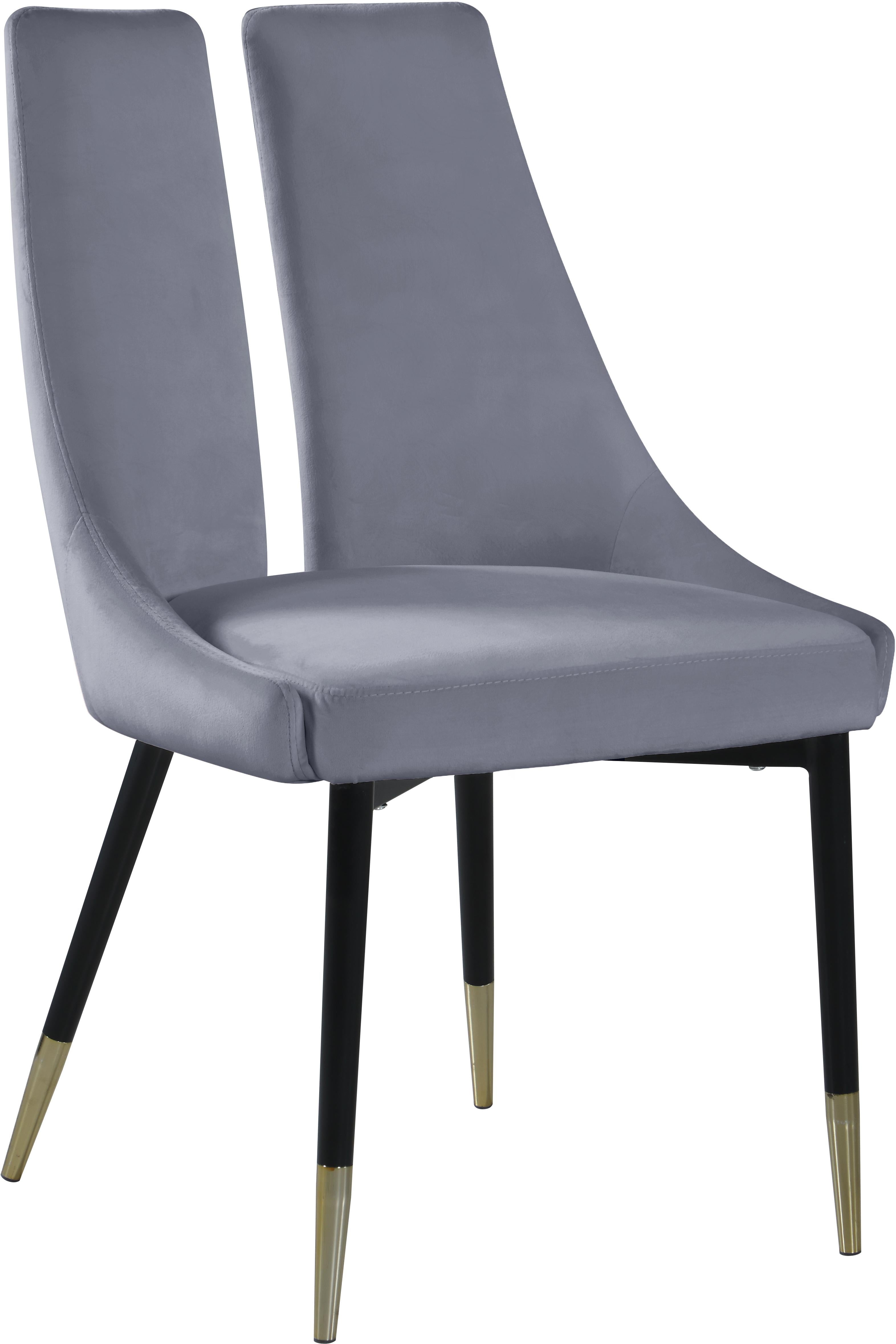 Sleek Grey Velvet Dining Chair - Luxury Home Furniture (MI)