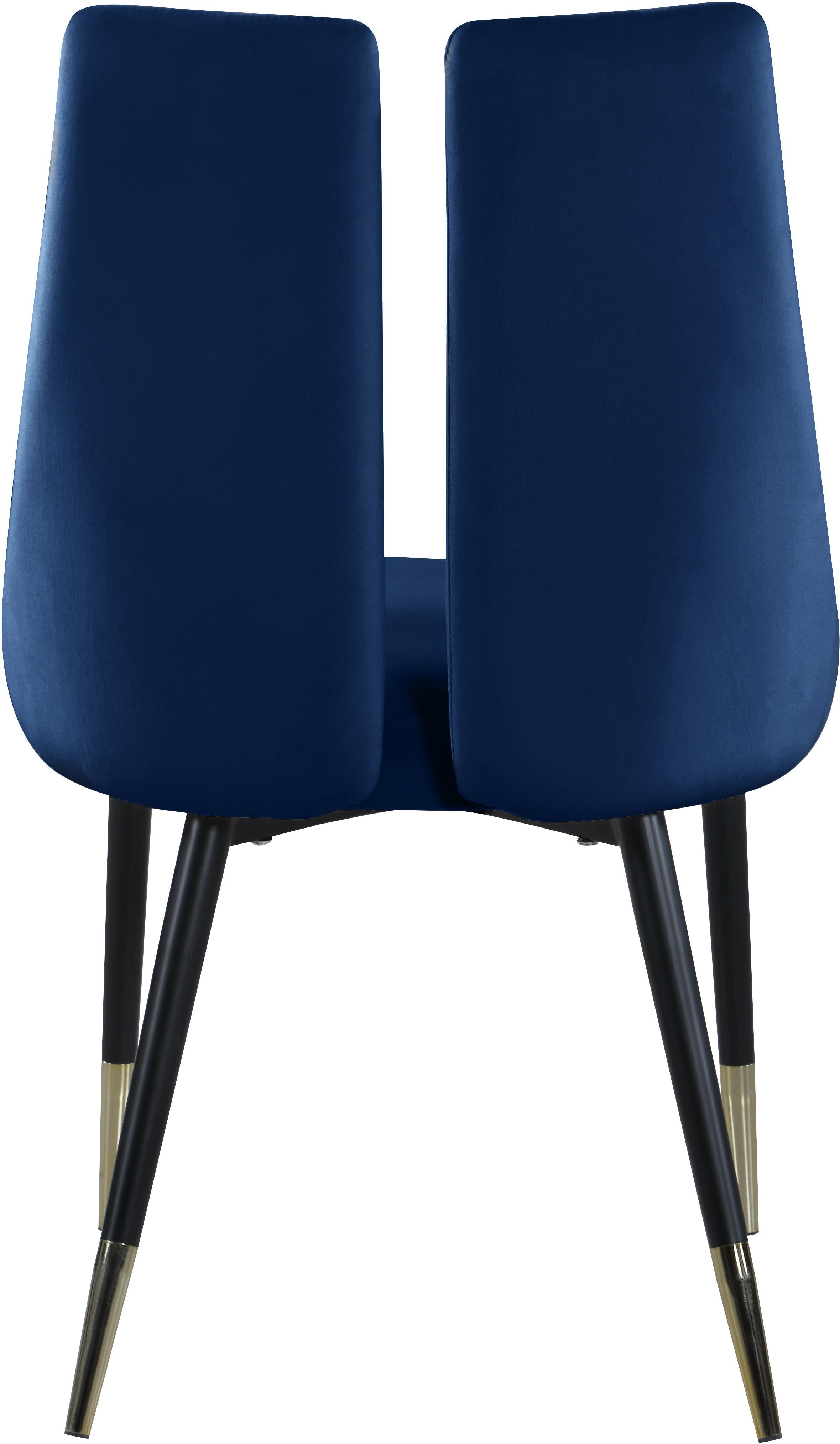 Sleek Navy Velvet Dining Chair - Luxury Home Furniture (MI)