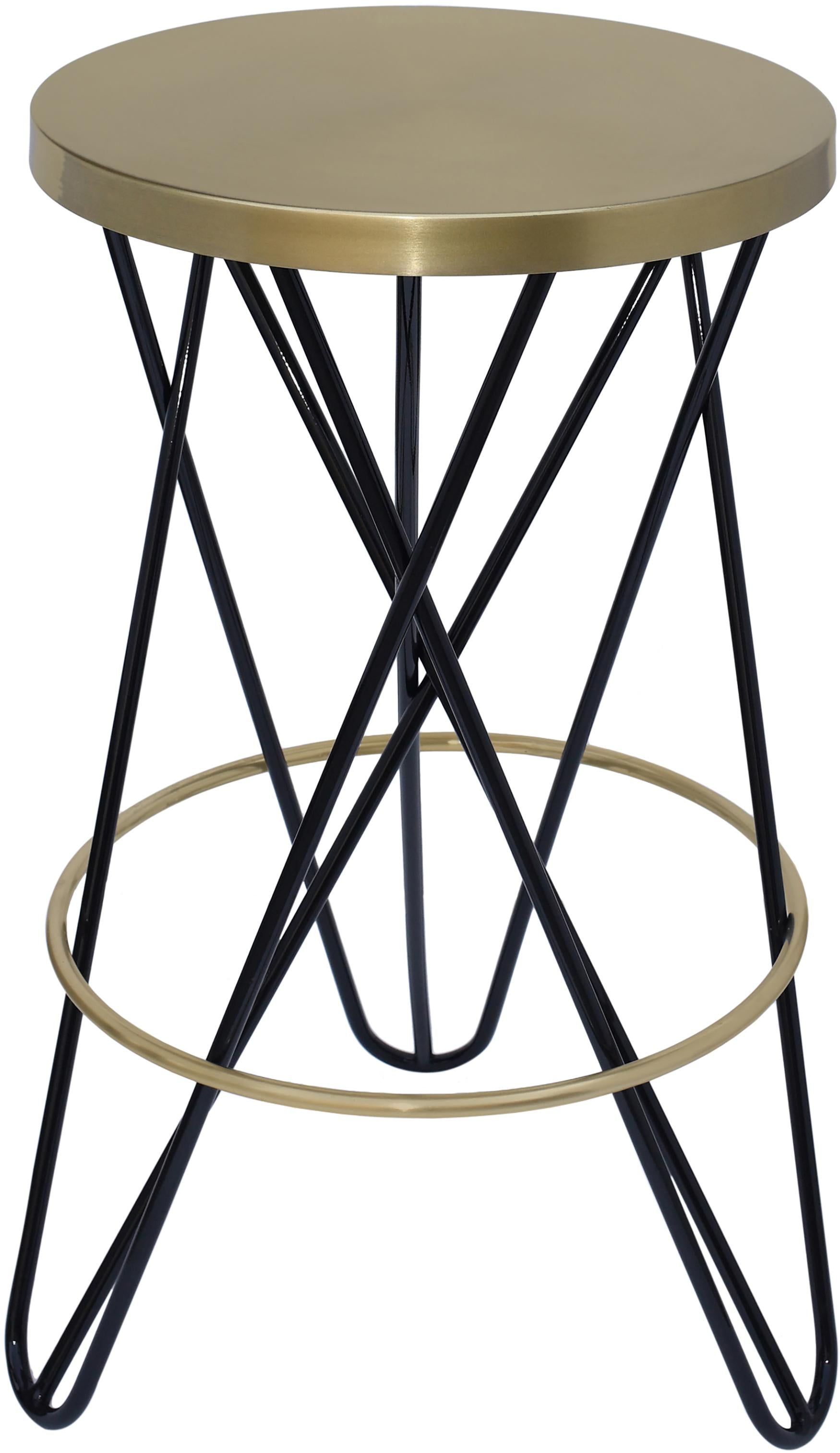 Mercury Black / Gold Counter Stool - Luxury Home Furniture (MI)