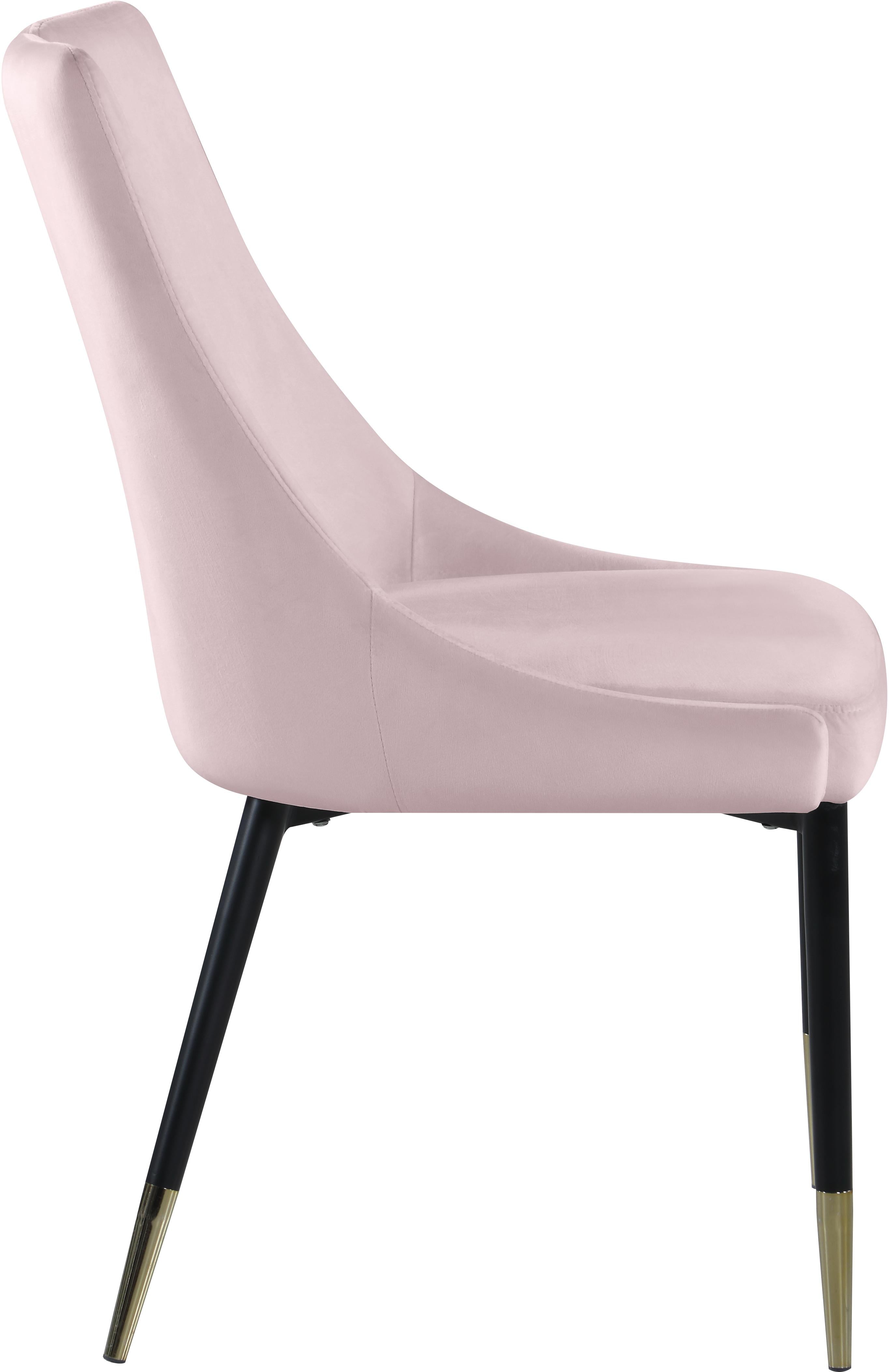 Sleek Pink Velvet Dining Chair - Luxury Home Furniture (MI)