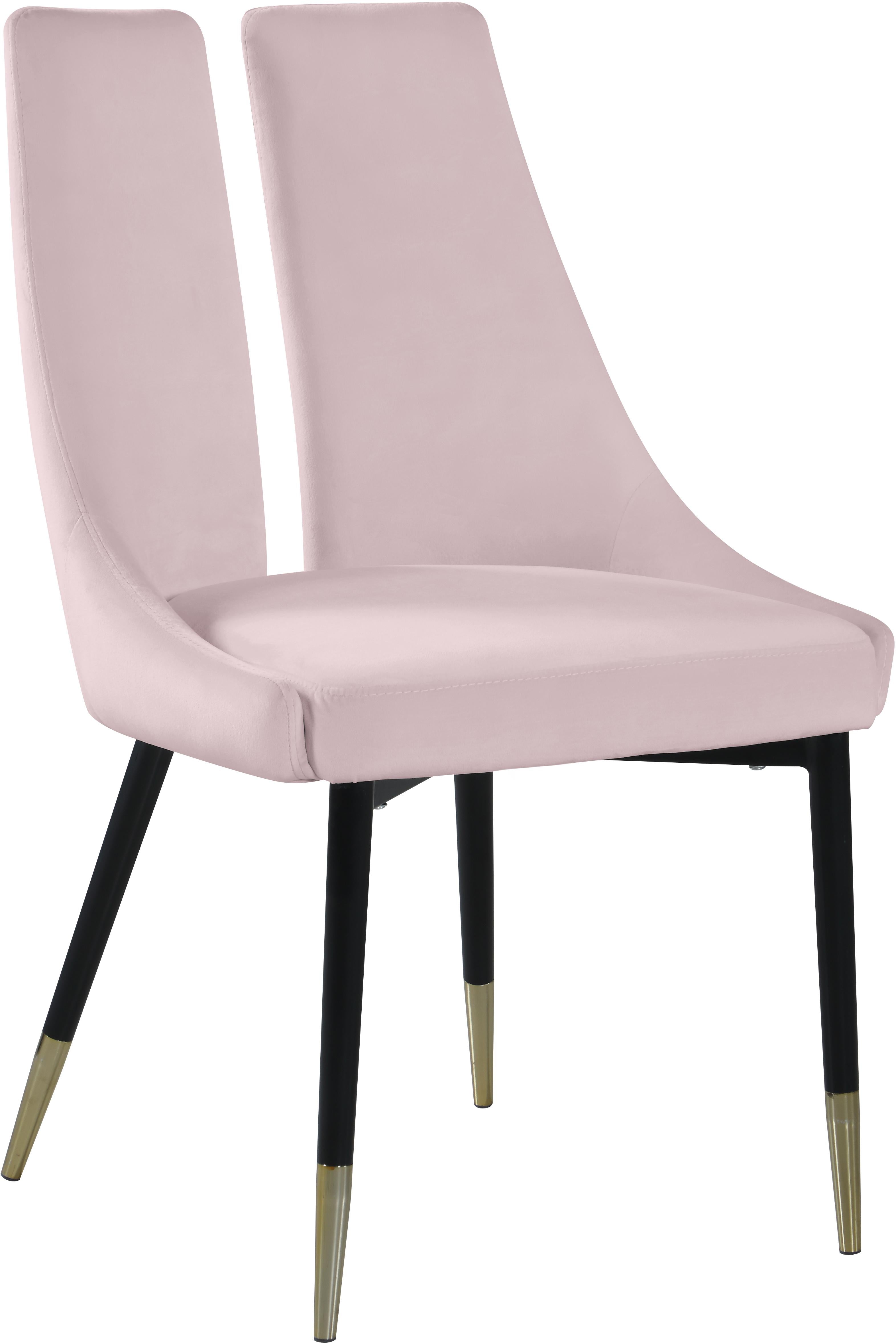 Sleek Pink Velvet Dining Chair - Luxury Home Furniture (MI)