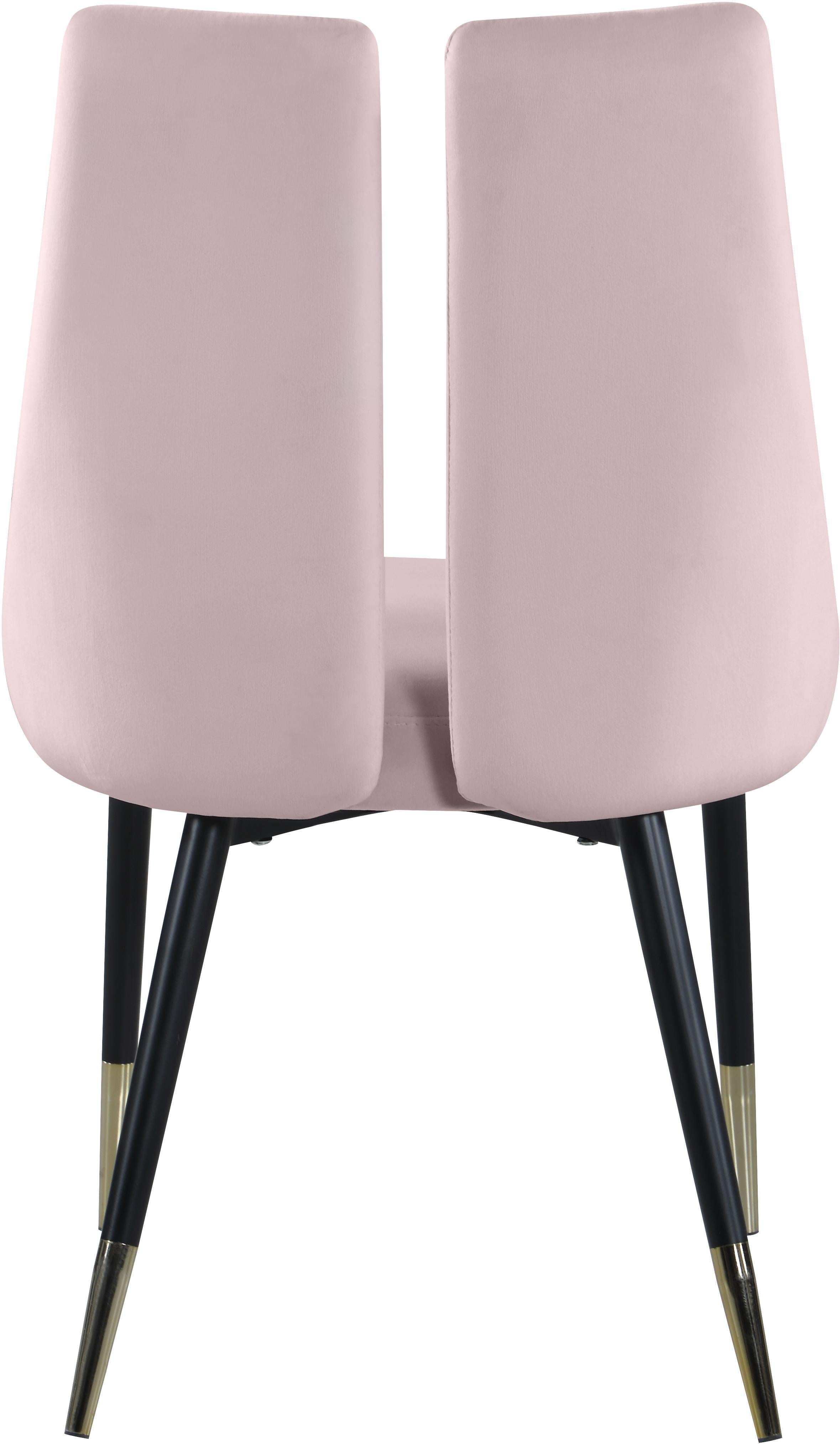 Sleek Pink Velvet Dining Chair - Luxury Home Furniture (MI)
