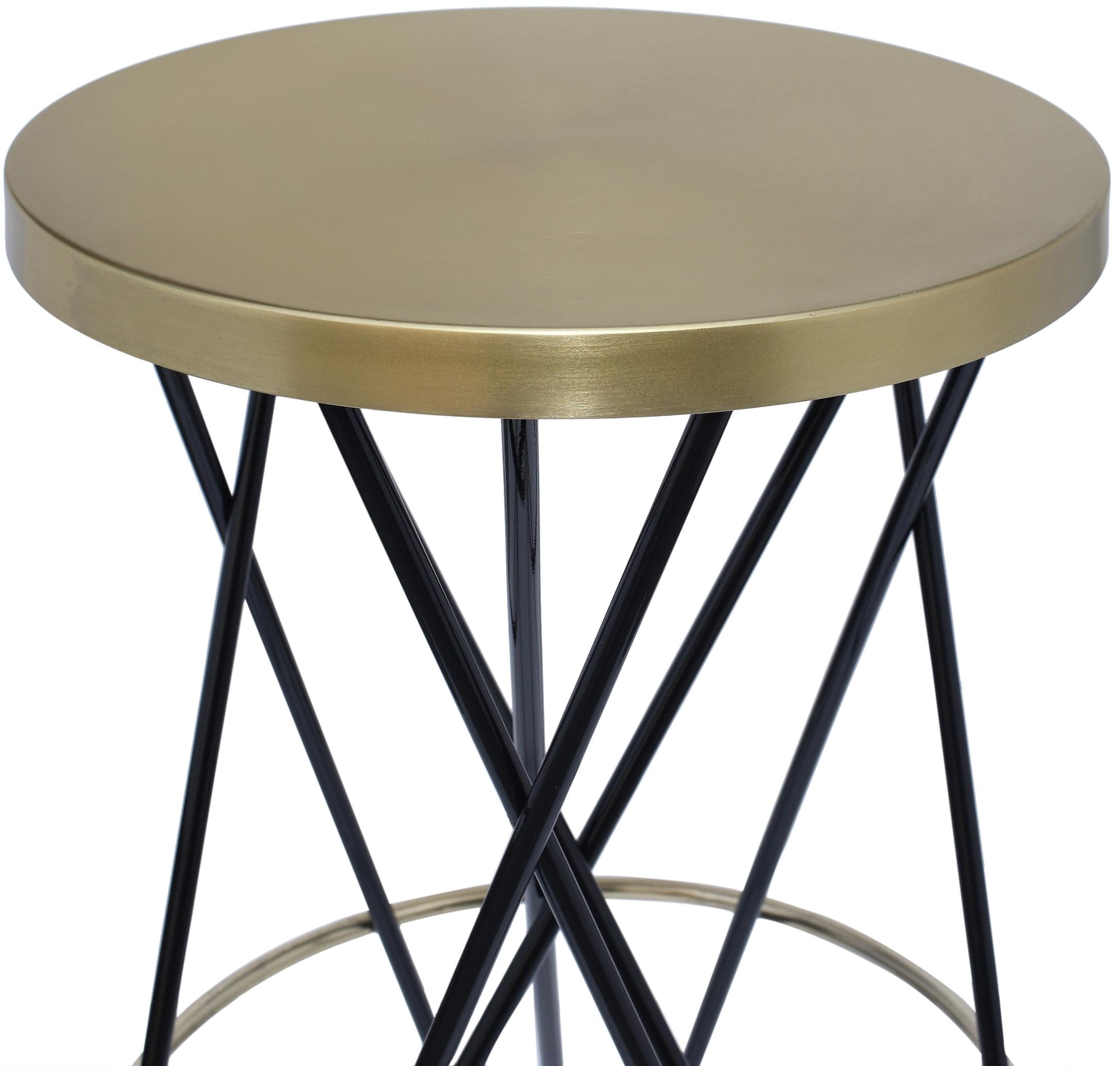 Mercury Black / Gold Counter Stool - Luxury Home Furniture (MI)