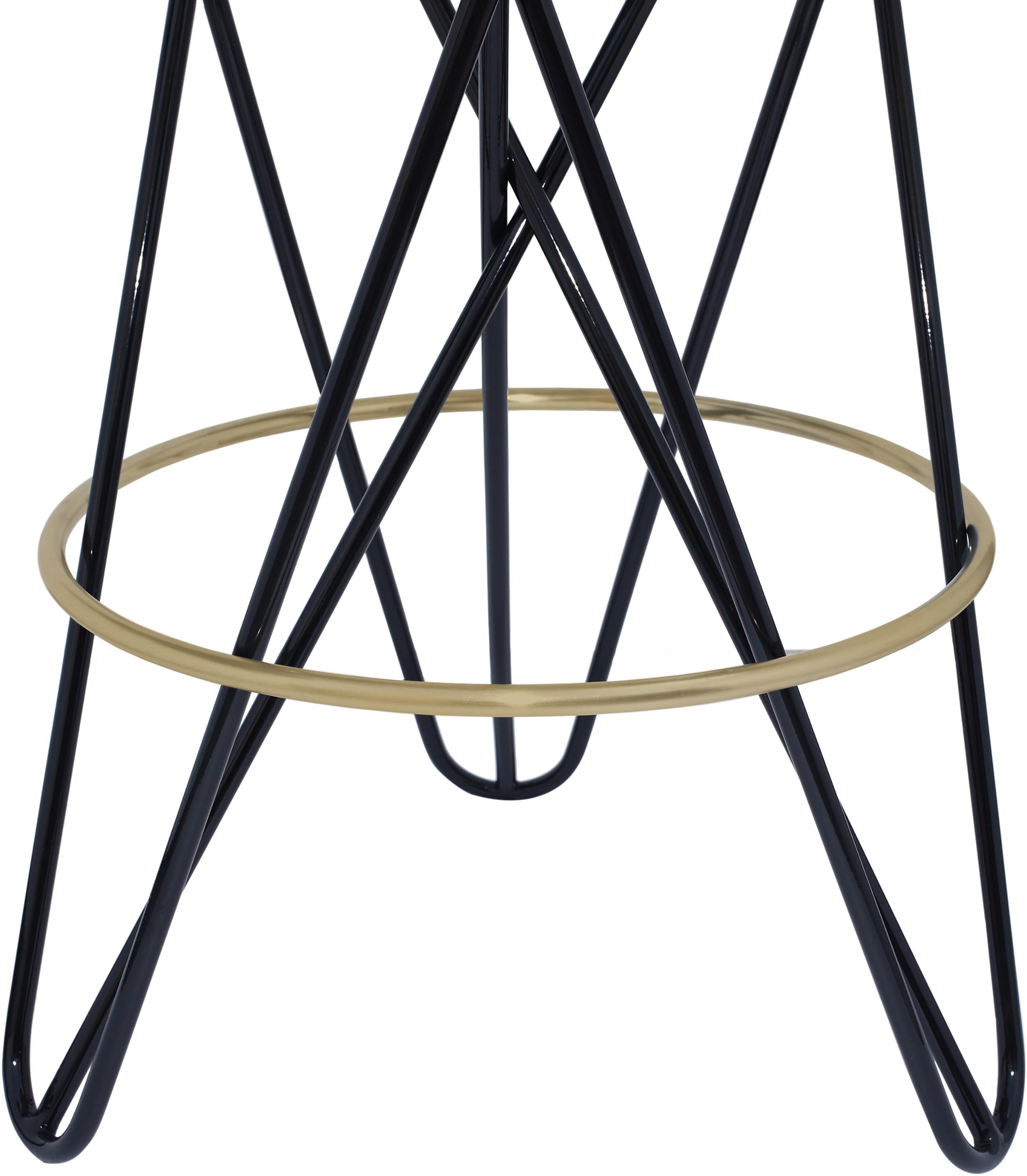 Mercury Black / Gold Counter Stool - Luxury Home Furniture (MI)