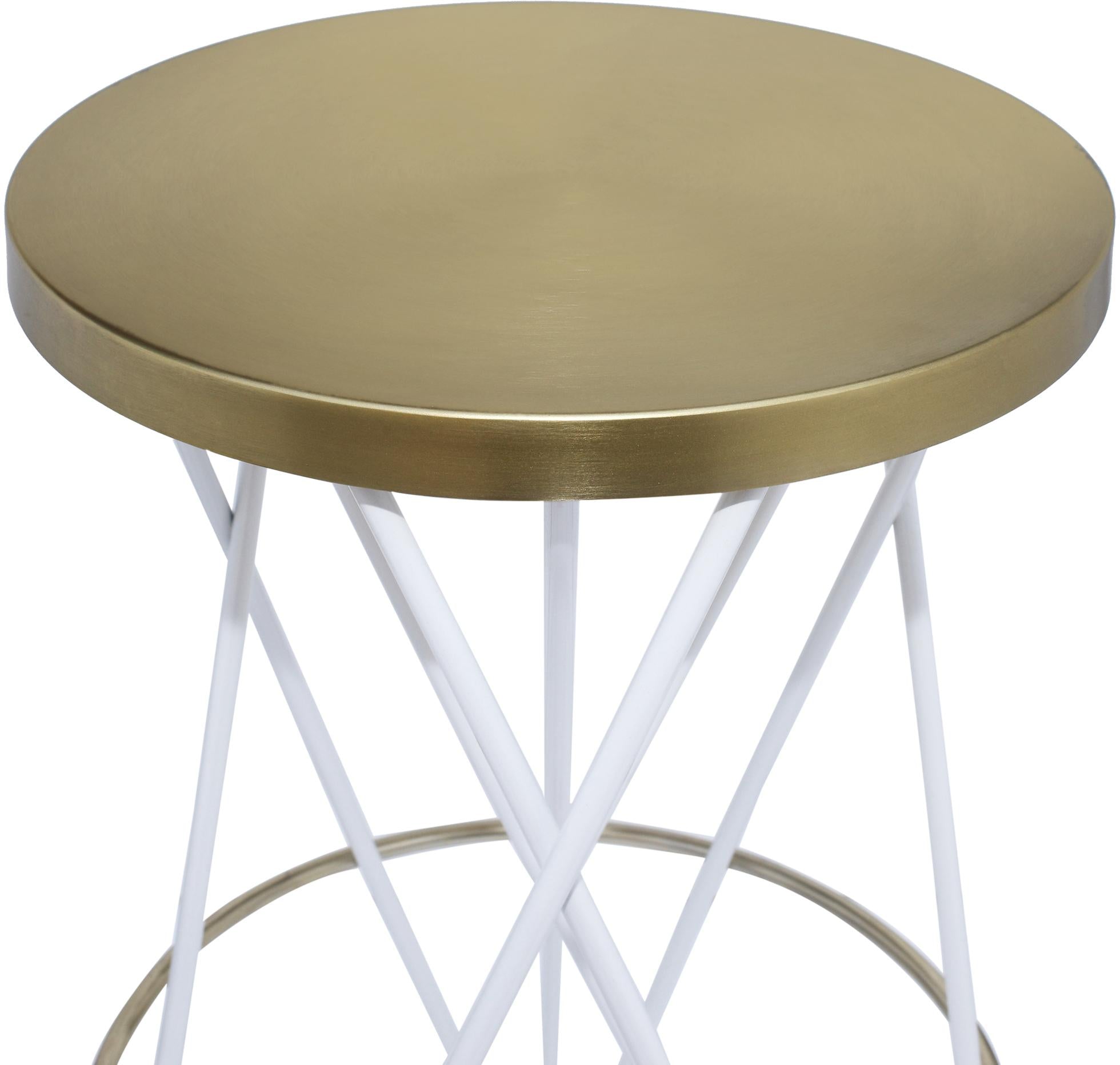 Mercury White / Gold Counter Stool - Luxury Home Furniture (MI)