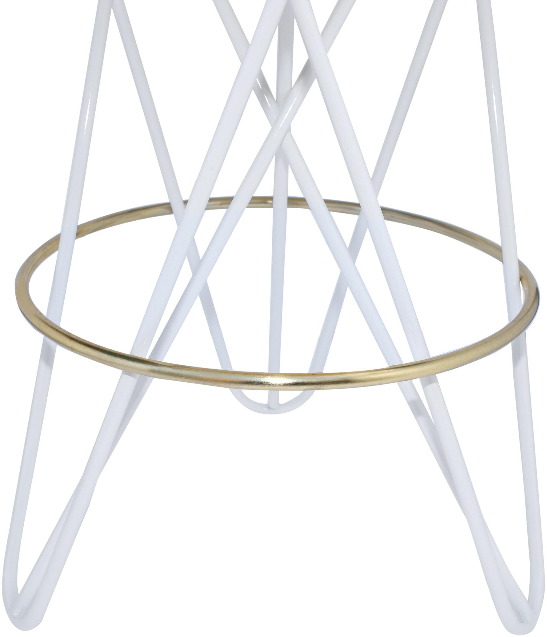 Mercury White / Gold Counter Stool - Luxury Home Furniture (MI)