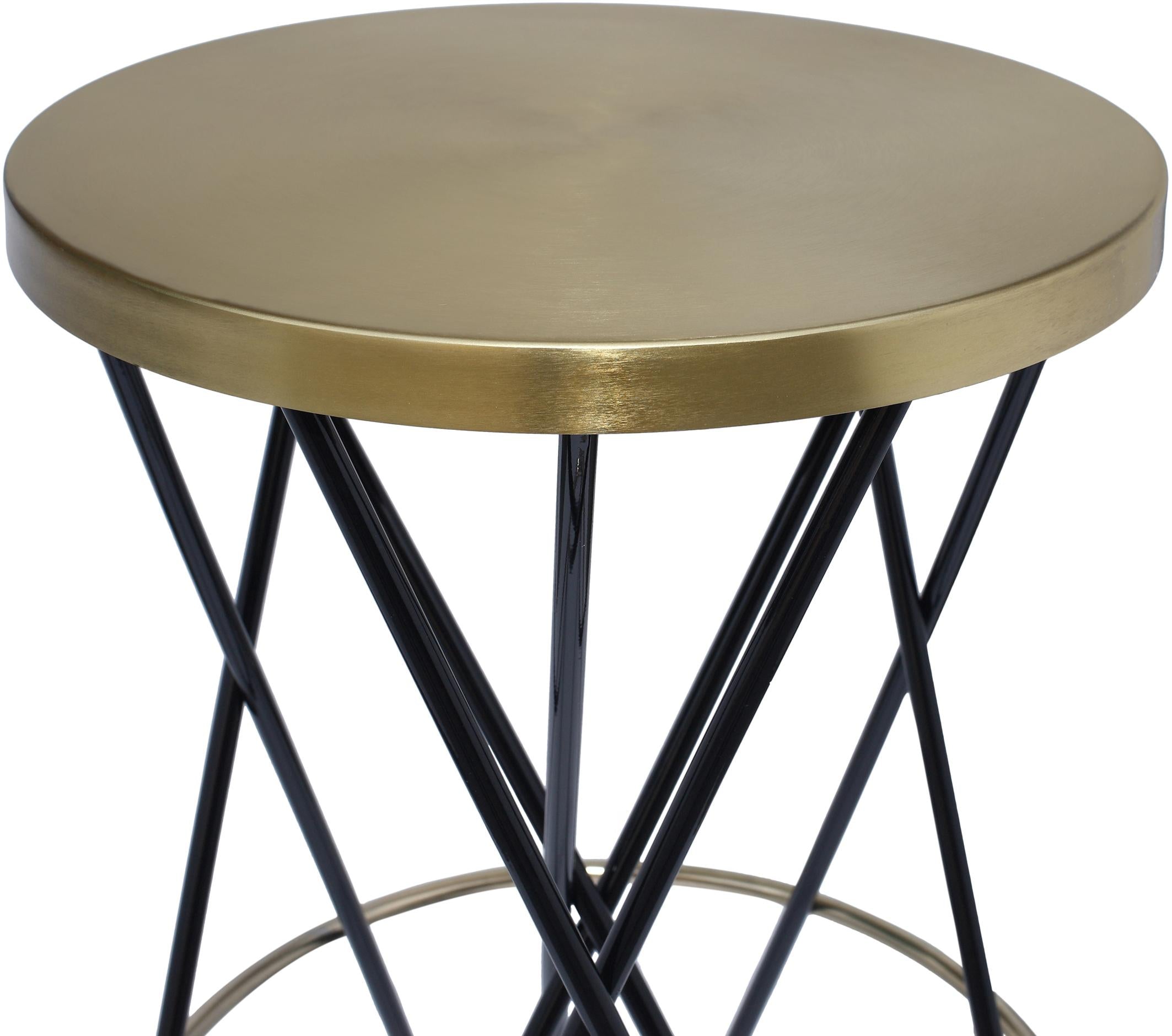 Mercury Black / Gold Bar Stool - Luxury Home Furniture (MI)