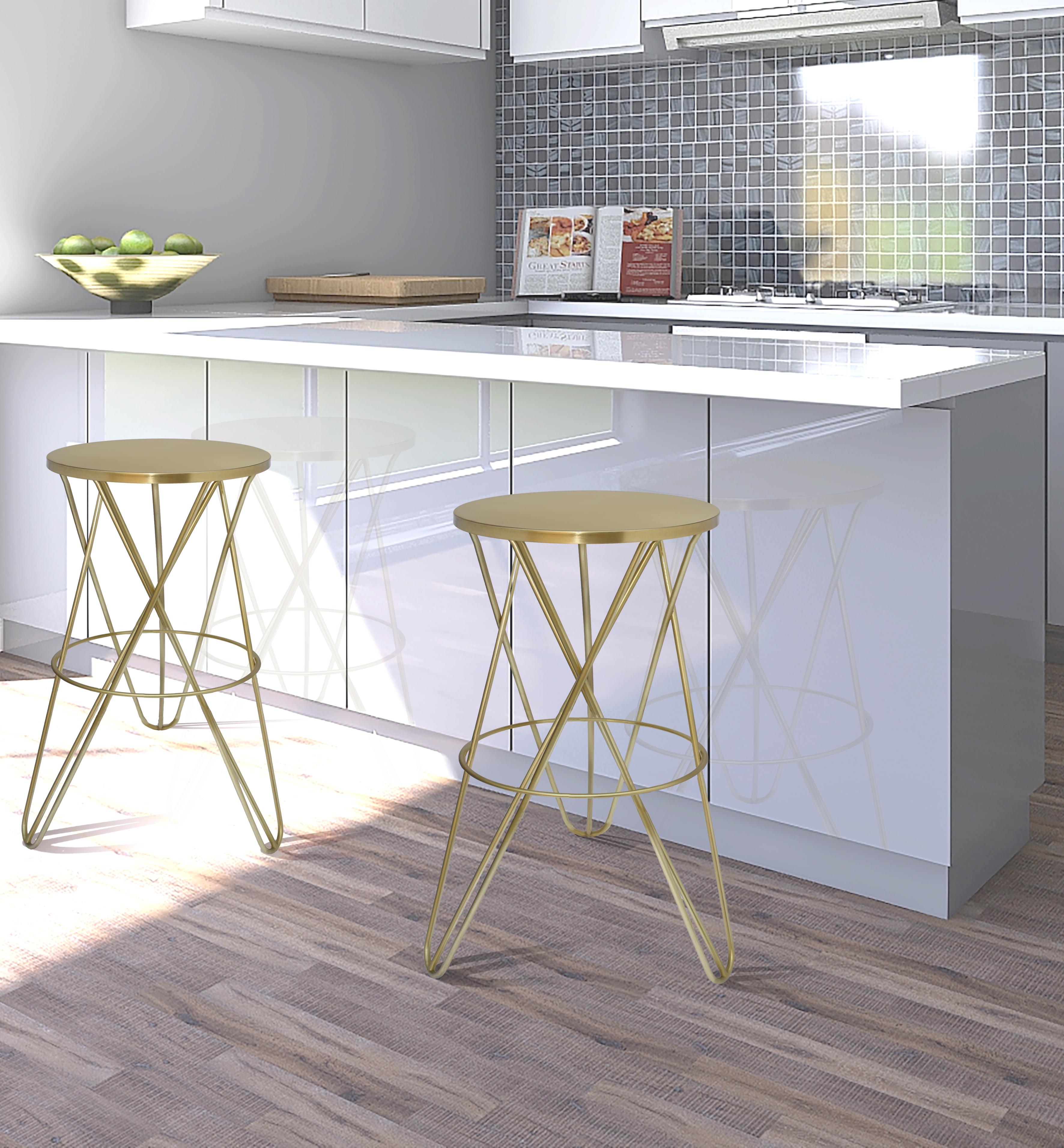 Mercury Gold Counter Stool - Luxury Home Furniture (MI)