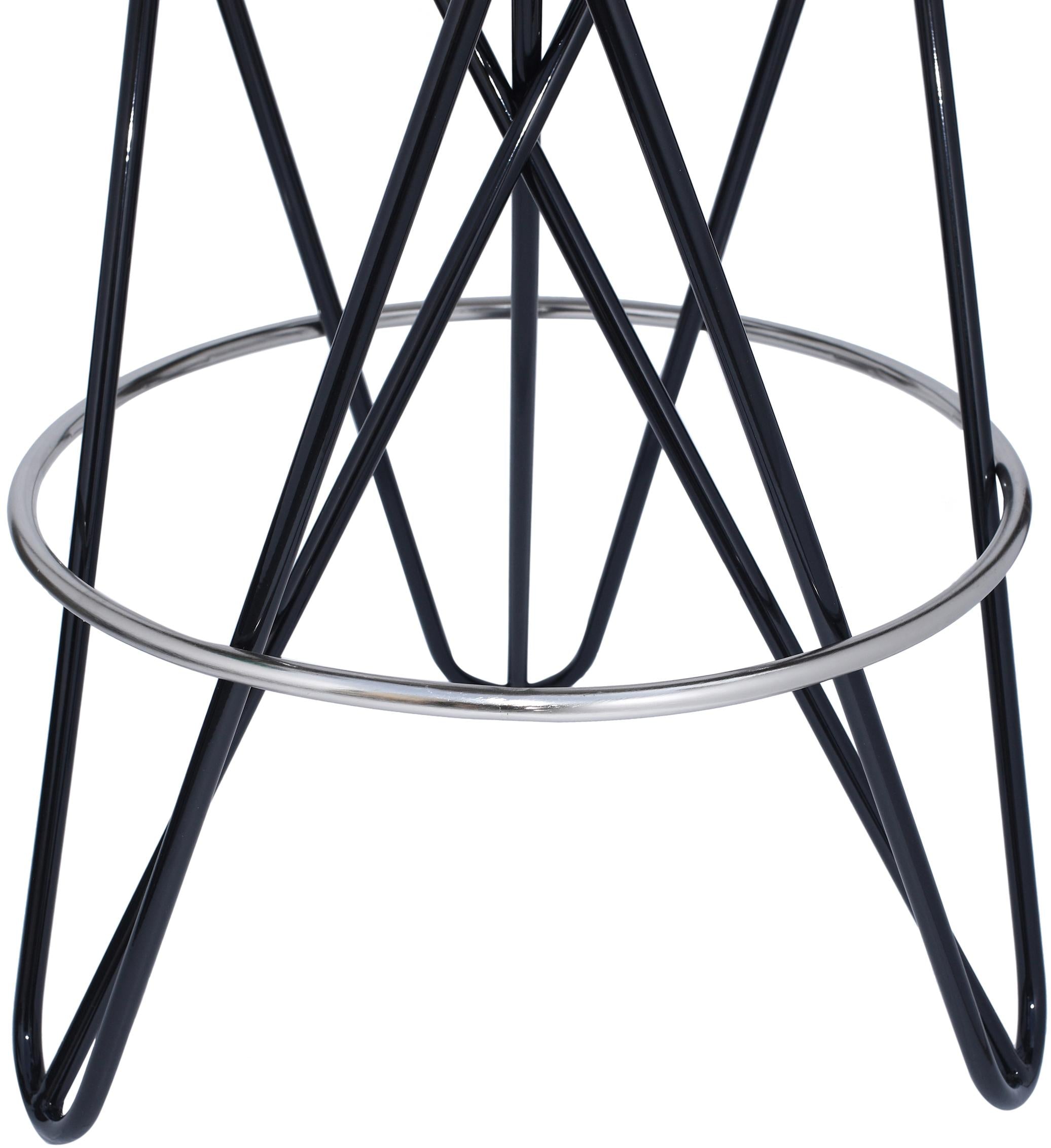 Mercury Black / Silver Counter Stool - Luxury Home Furniture (MI)