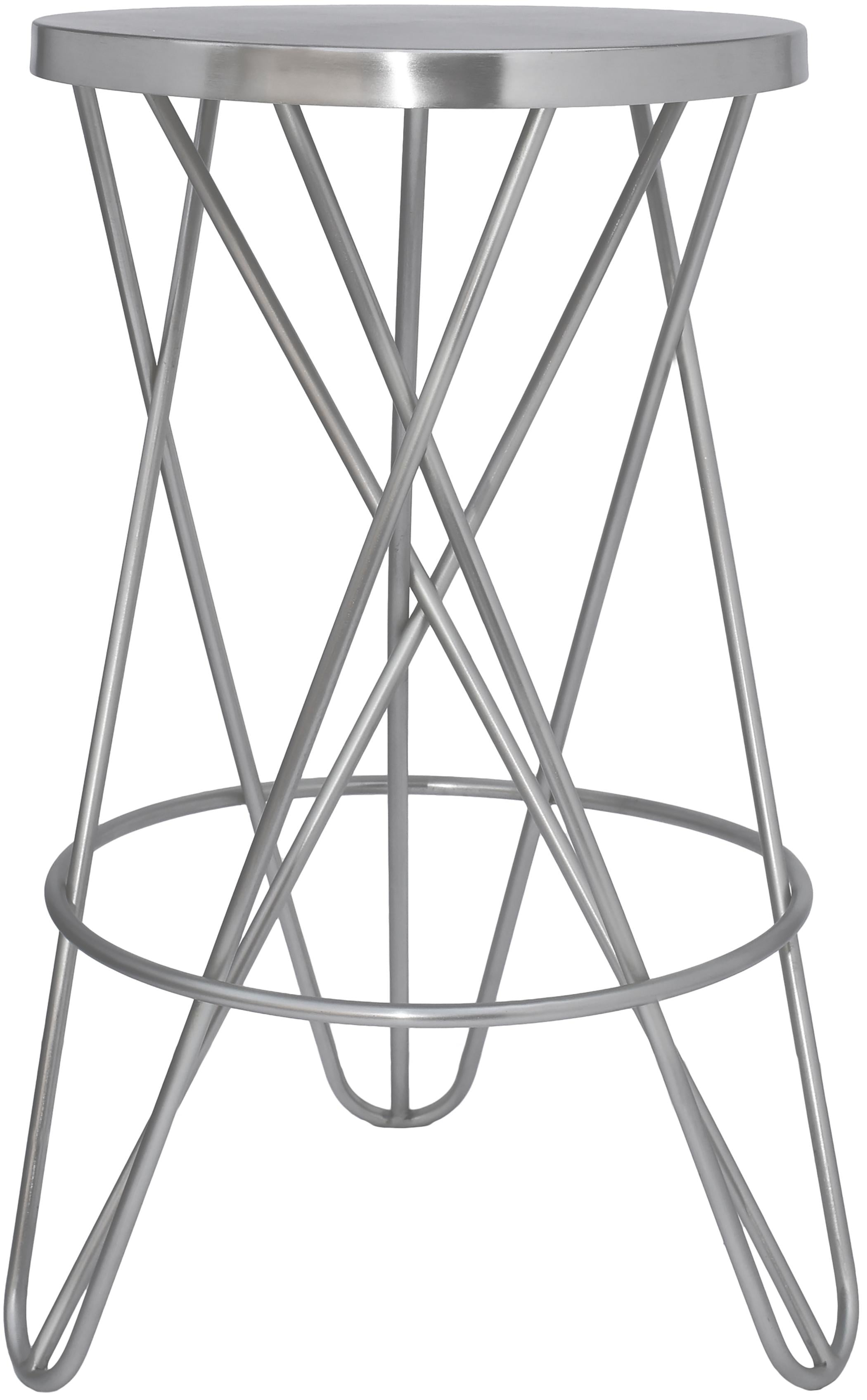 Mercury Silver Counter Stool - Luxury Home Furniture (MI)