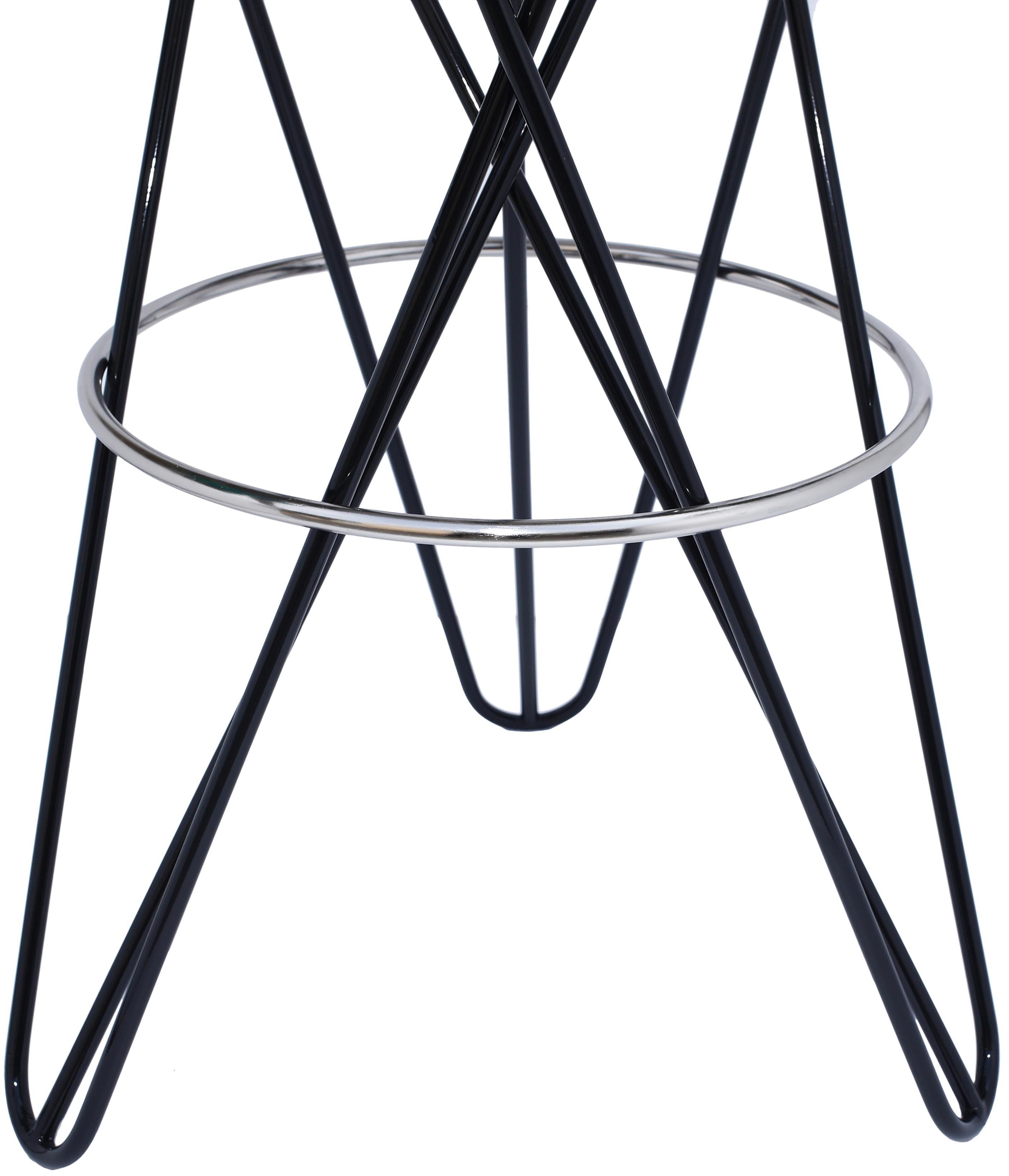 Mercury Black / Silver Bar Stool - Luxury Home Furniture (MI)