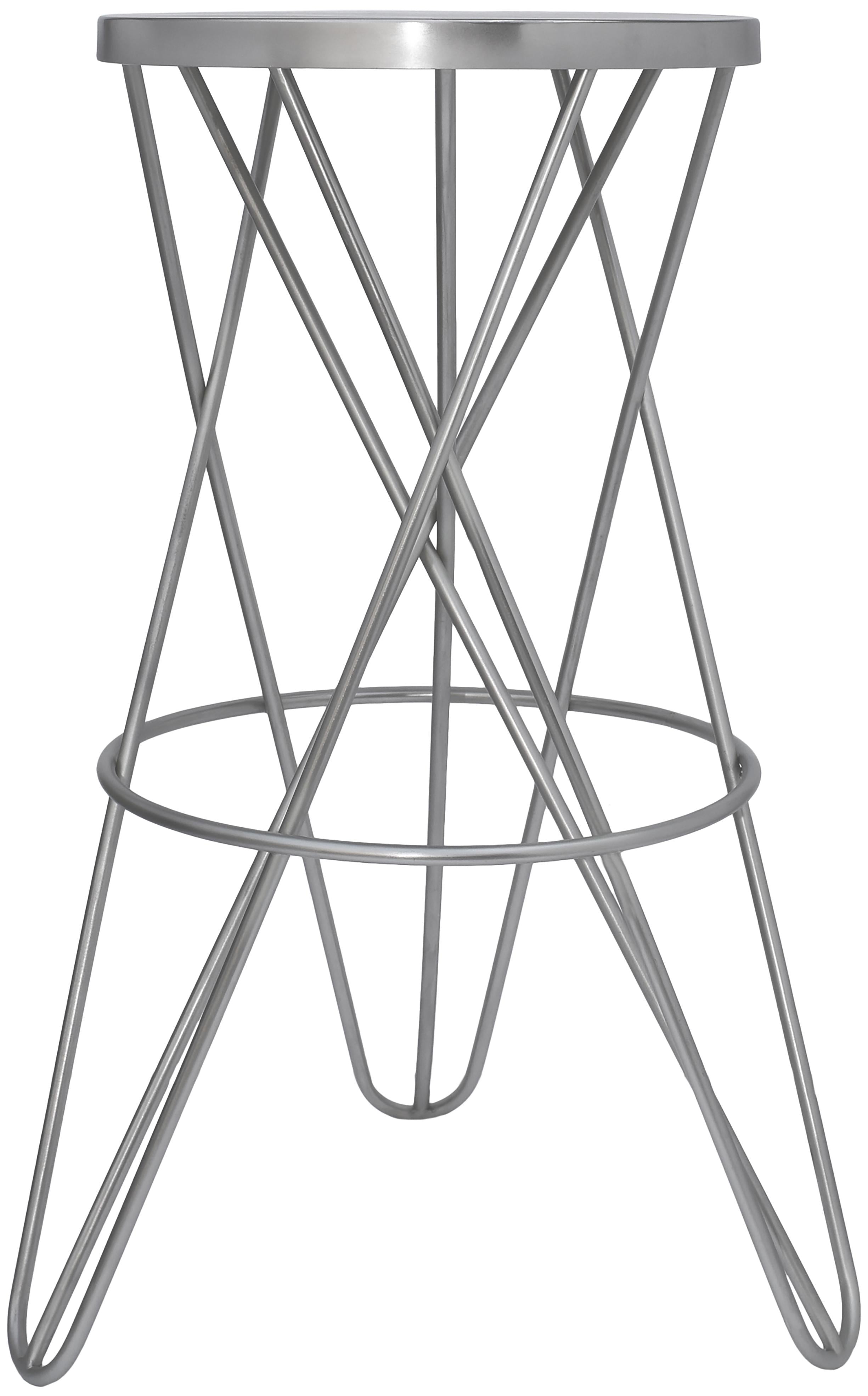 Mercury Silver Bar Stool - Luxury Home Furniture (MI)