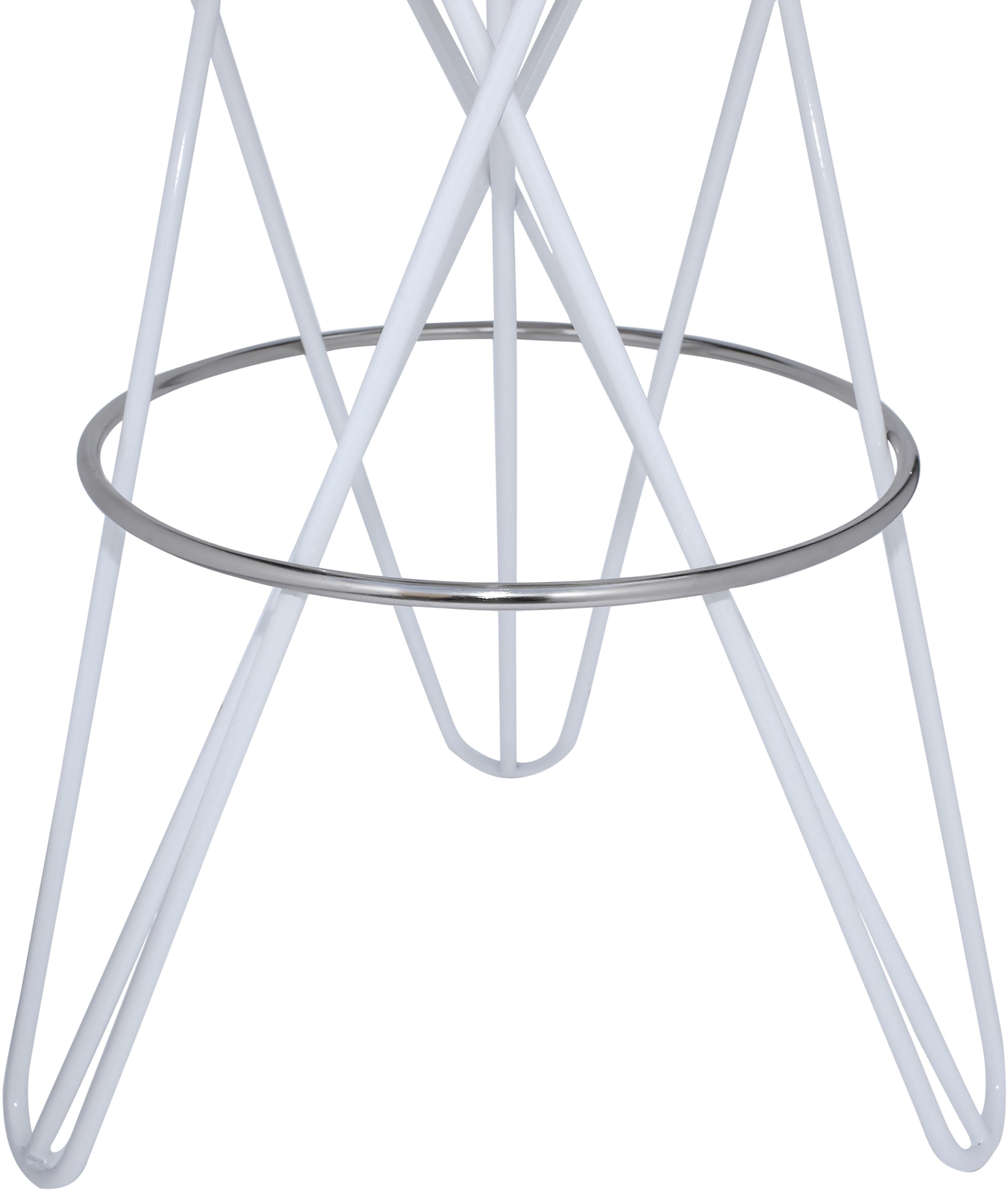Mercury White / Silver Bar Stool - Luxury Home Furniture (MI)