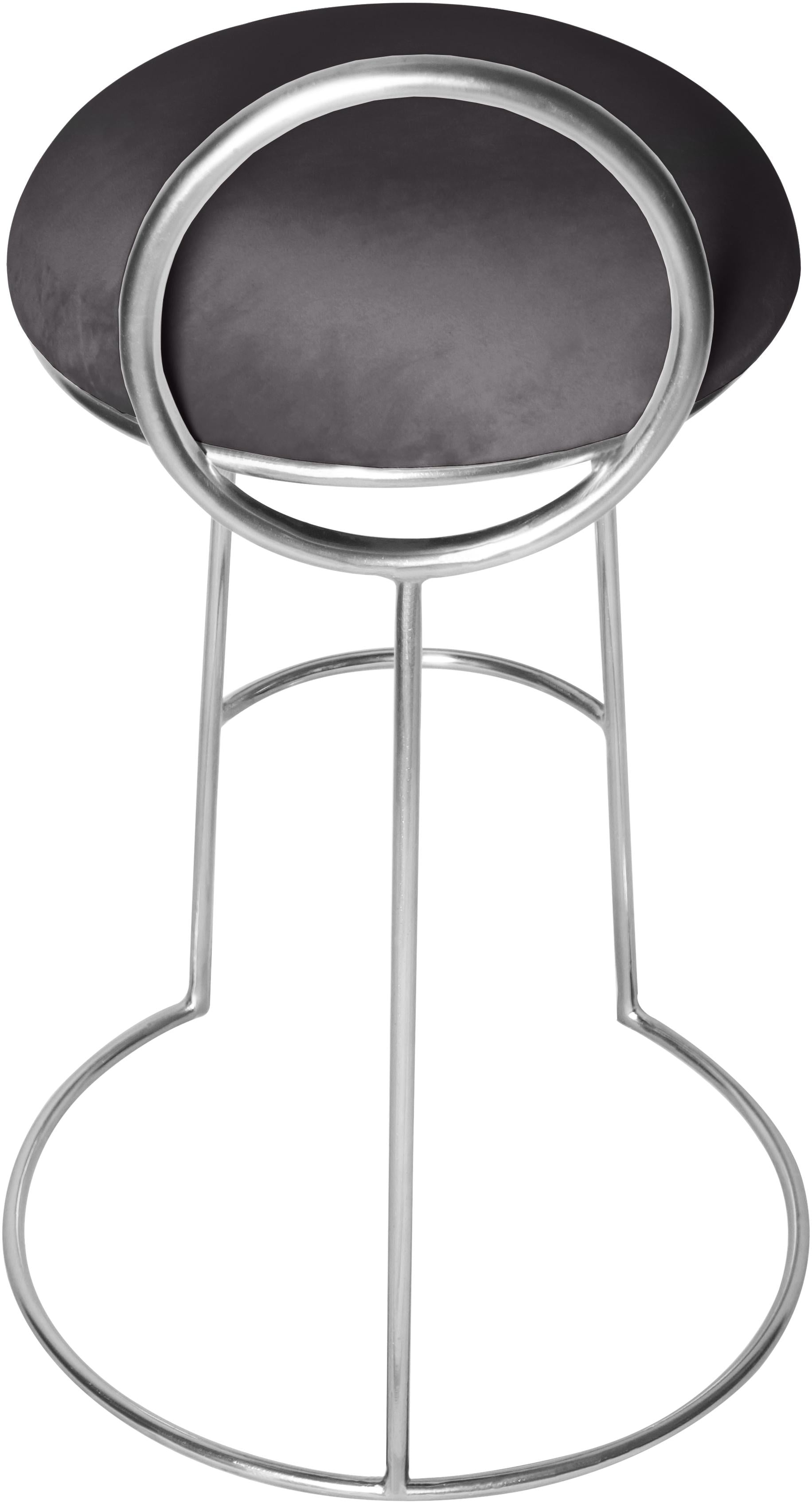Ring Grey Velvet Counter Stool - Luxury Home Furniture (MI)