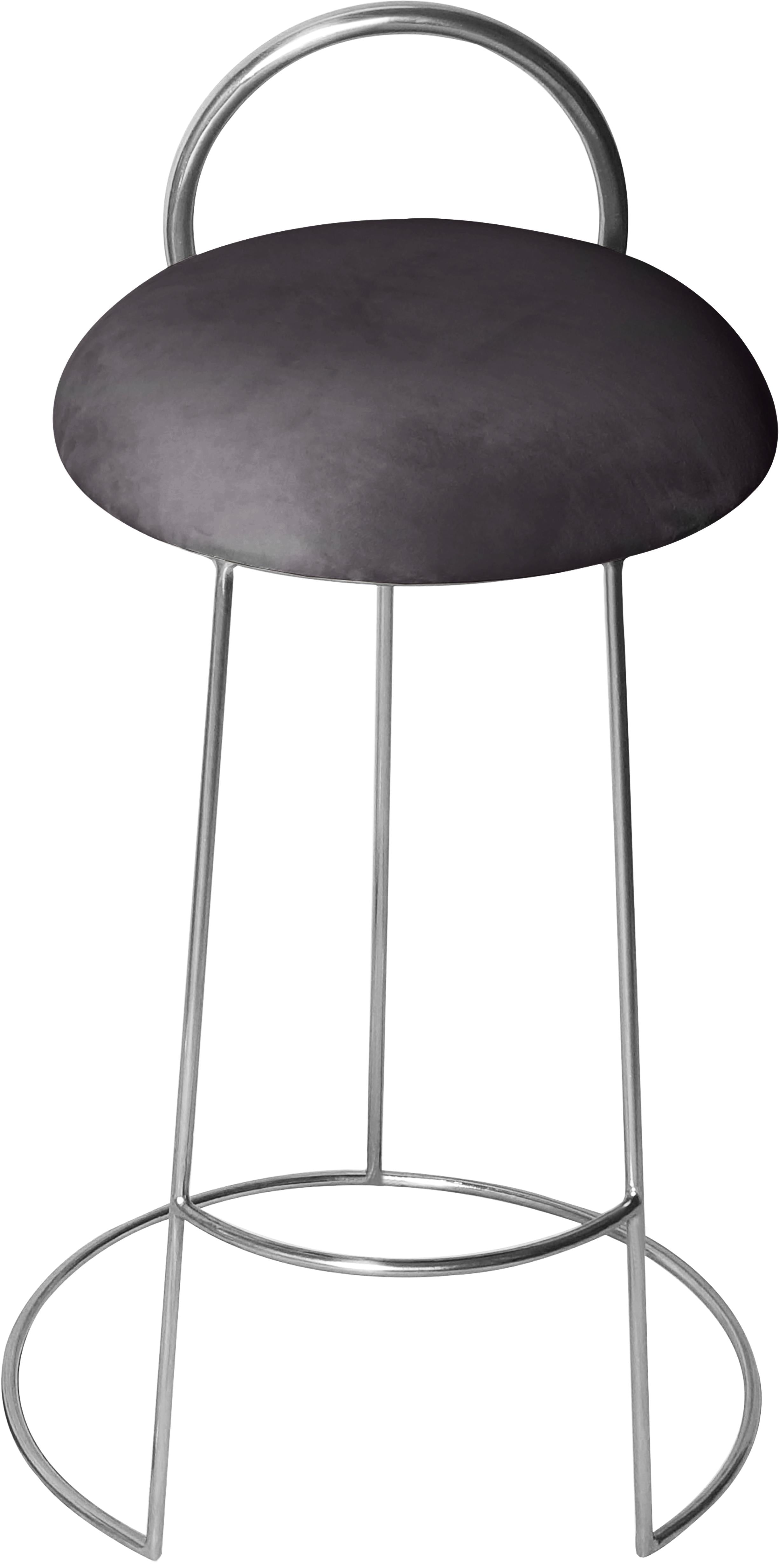 Ring Grey Velvet Counter Stool - Luxury Home Furniture (MI)