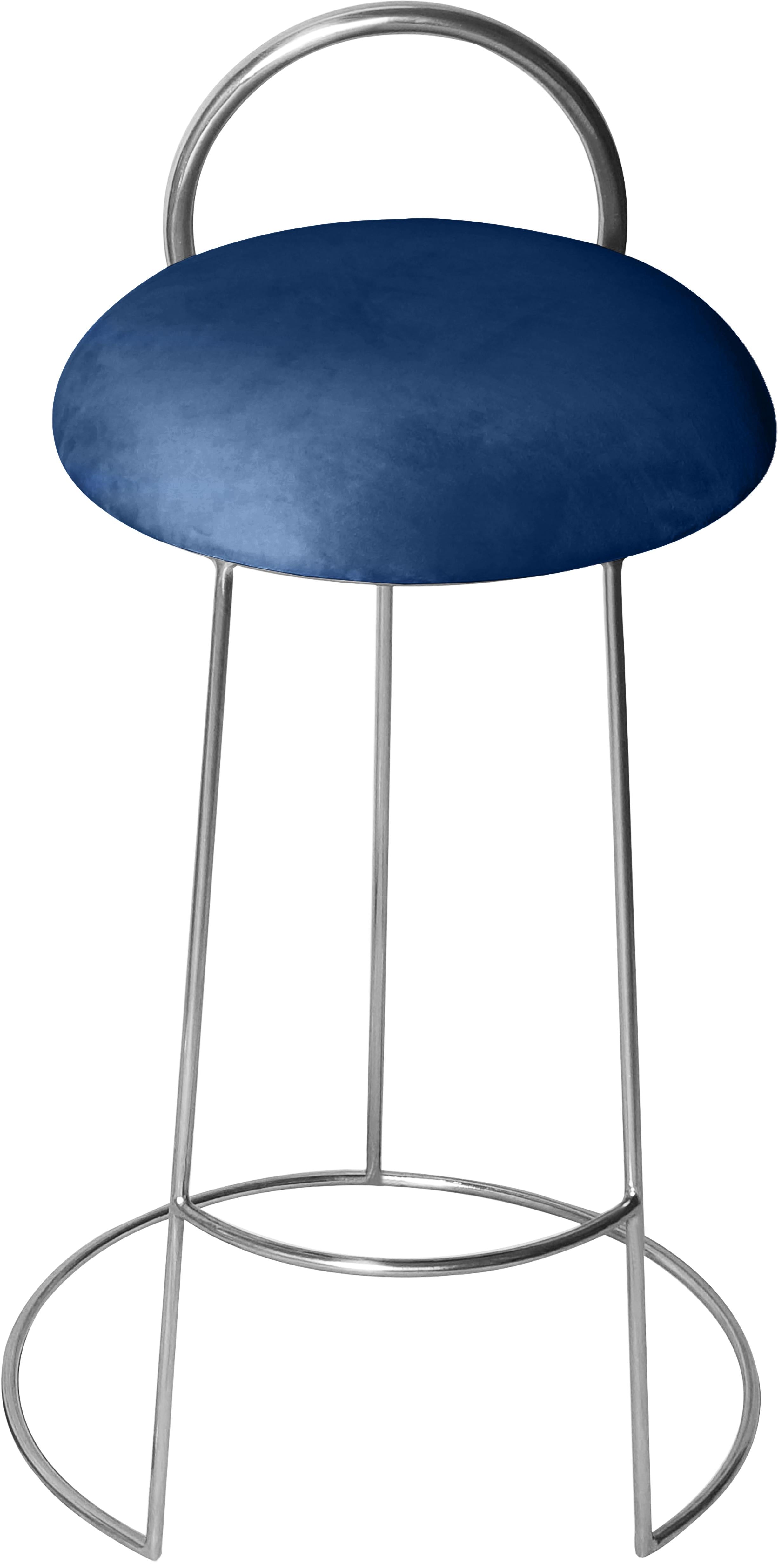 Ring Navy Velvet Counter Stool - Luxury Home Furniture (MI)