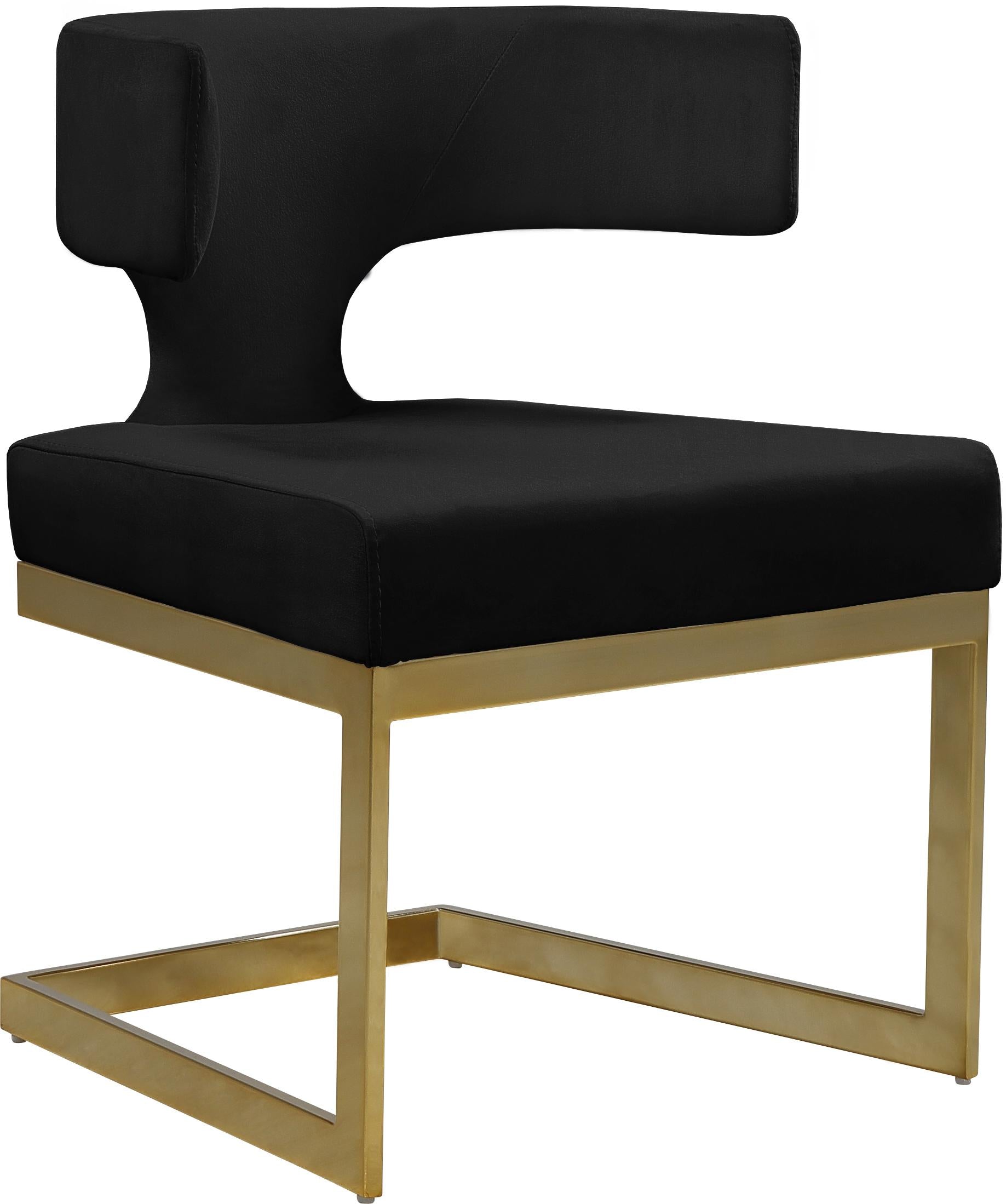 Alexandra Black Velvet Dining Chair - Luxury Home Furniture (MI)