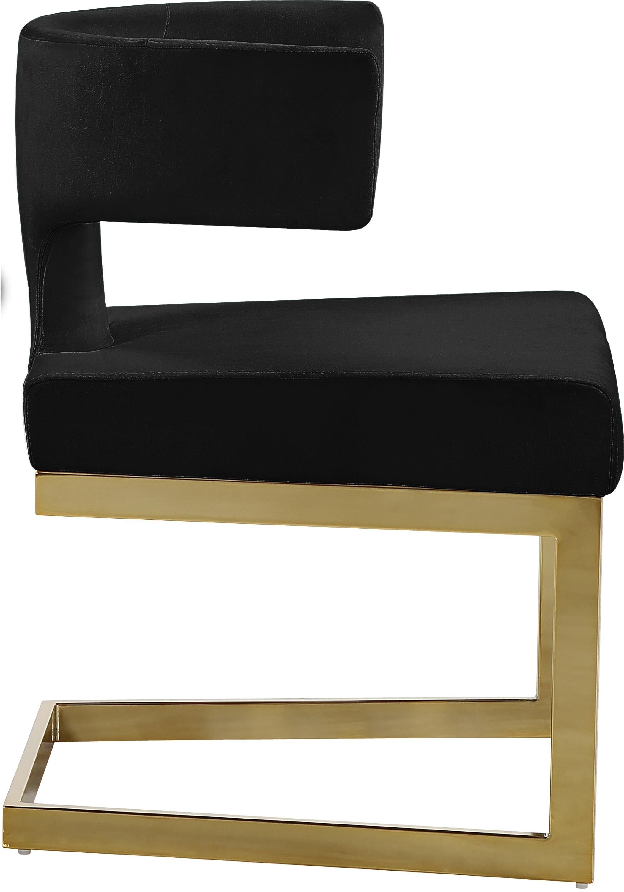 Alexandra Black Velvet Dining Chair - Luxury Home Furniture (MI)