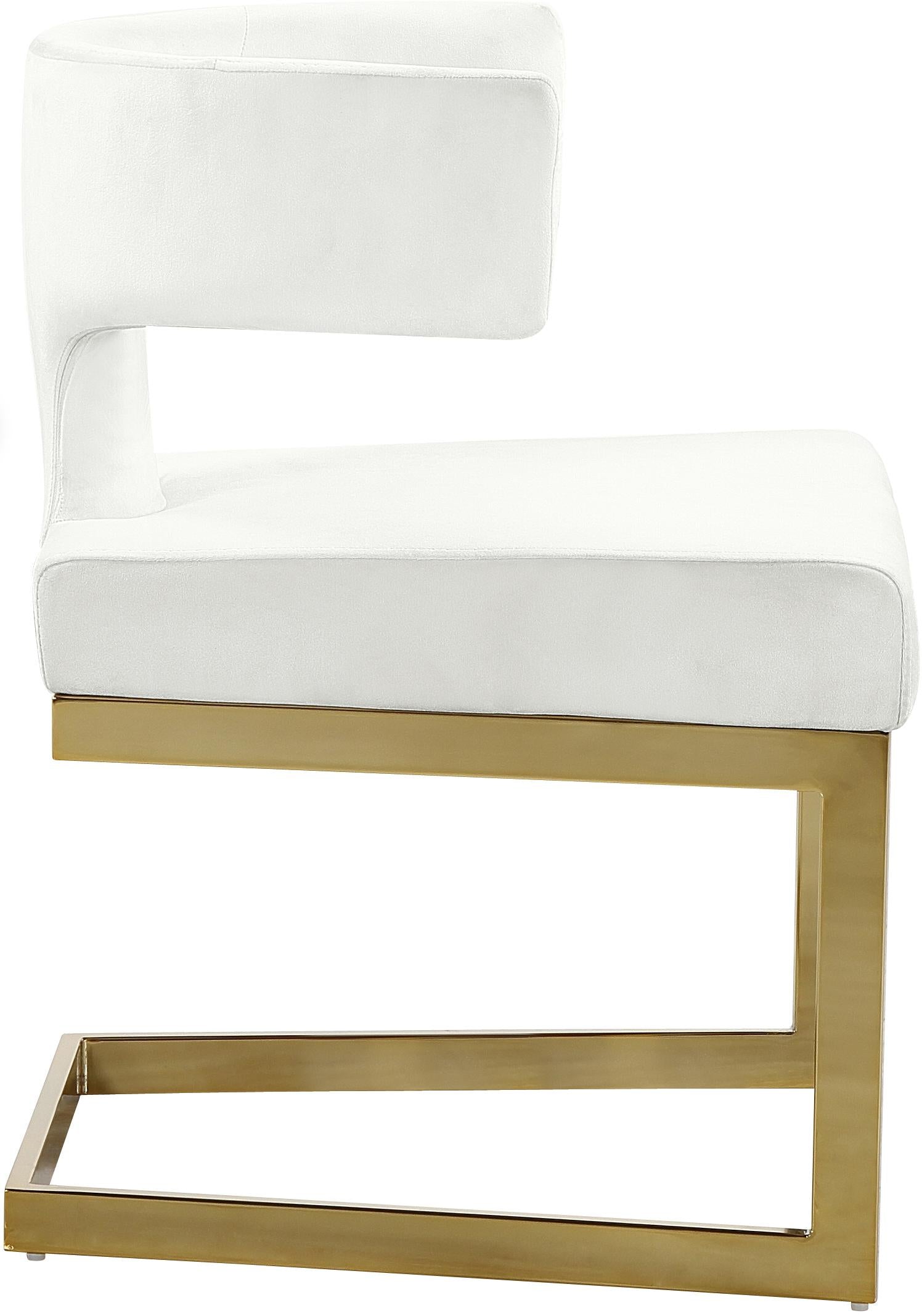 Alexandra Cream Velvet Dining Chair - Luxury Home Furniture (MI)