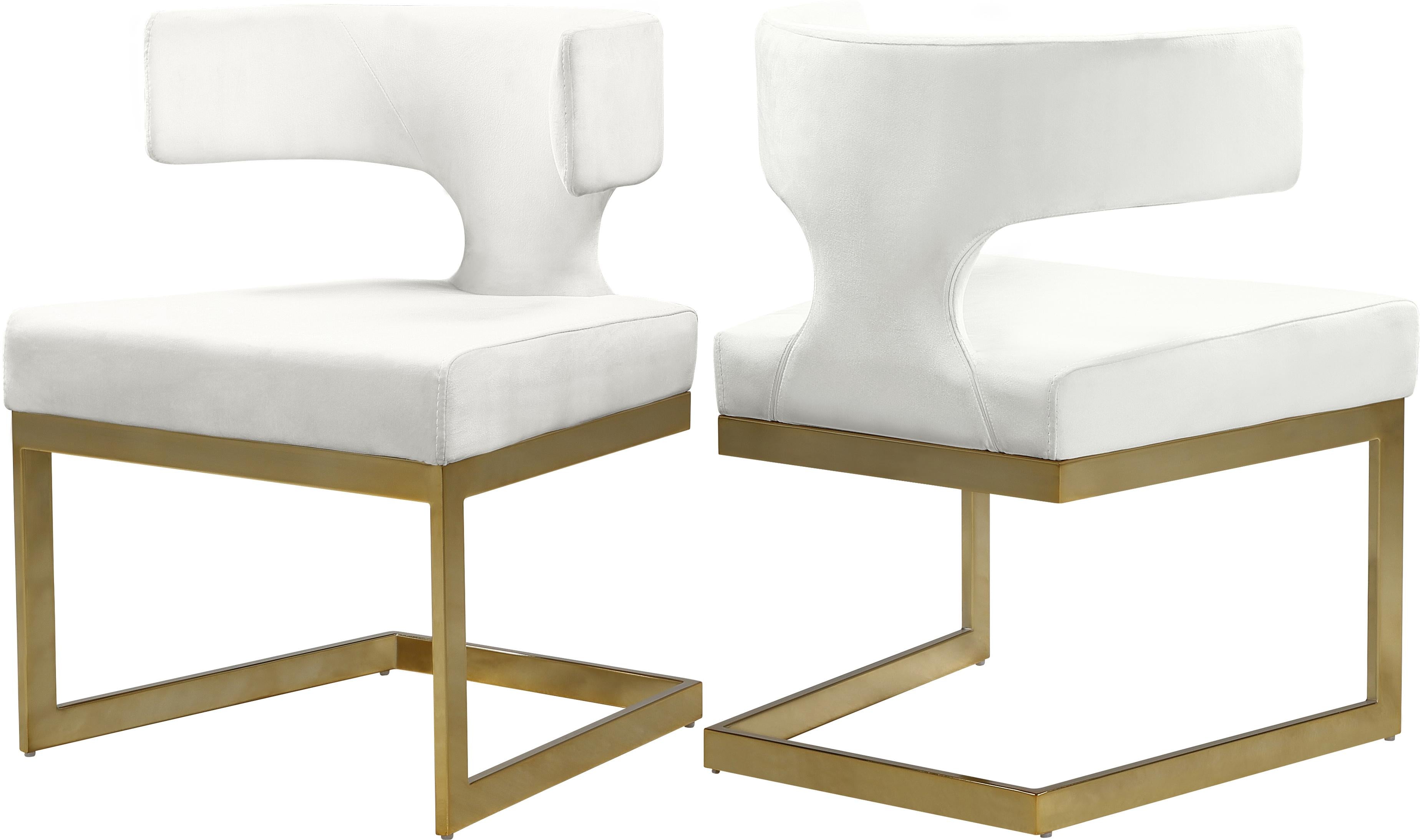 Alexandra Cream Velvet Dining Chair - Luxury Home Furniture (MI)