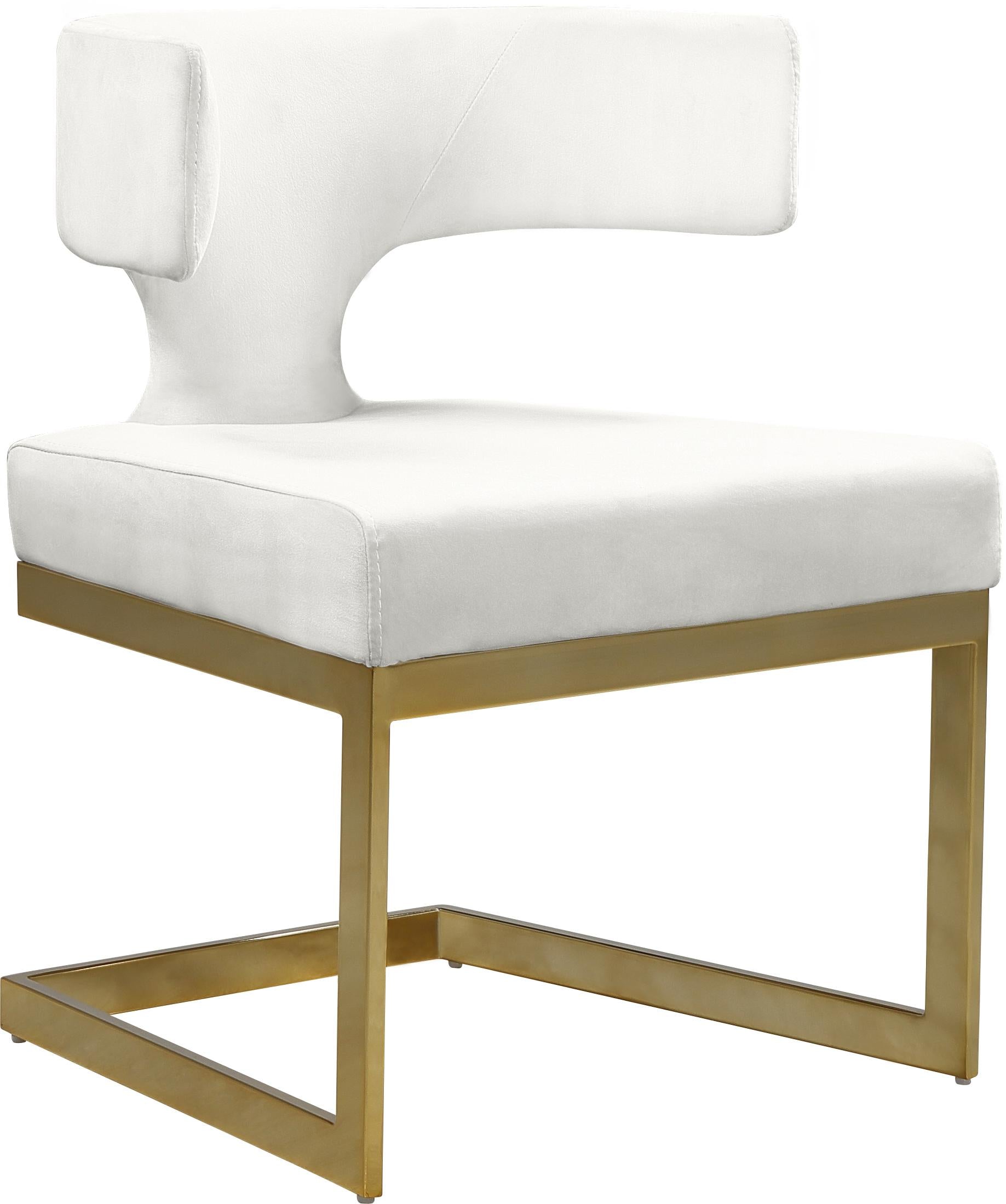 Alexandra Cream Velvet Dining Chair - Luxury Home Furniture (MI)