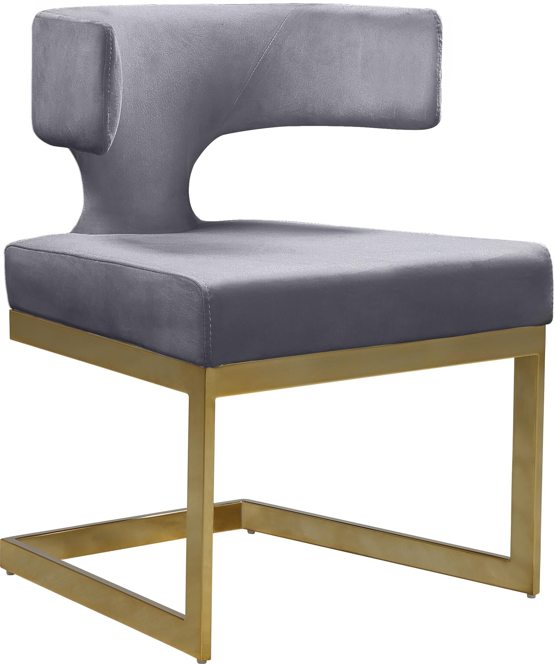 Alexandra Grey Velvet Dining Chair - Luxury Home Furniture (MI)