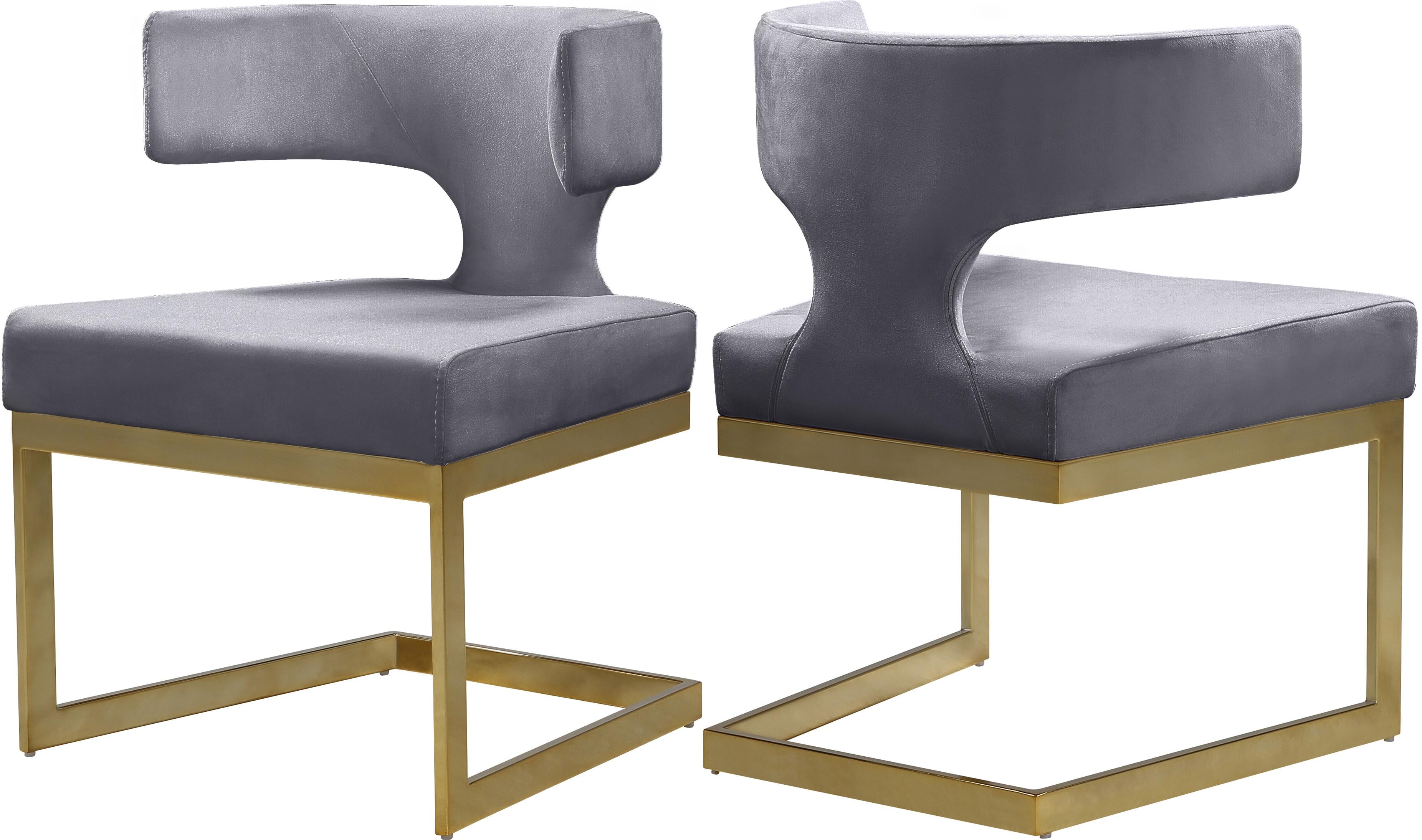 Alexandra Grey Velvet Dining Chair - Luxury Home Furniture (MI)