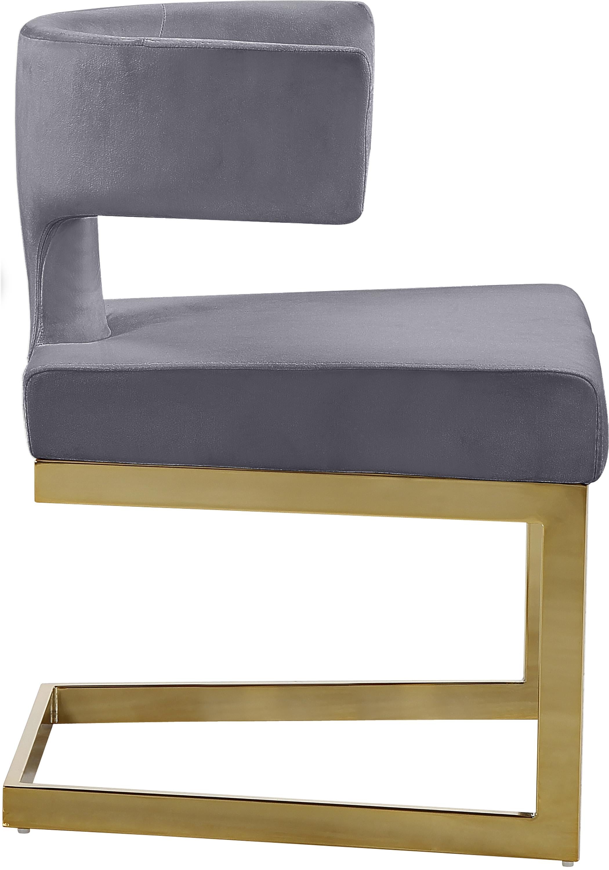 Alexandra Grey Velvet Dining Chair - Luxury Home Furniture (MI)