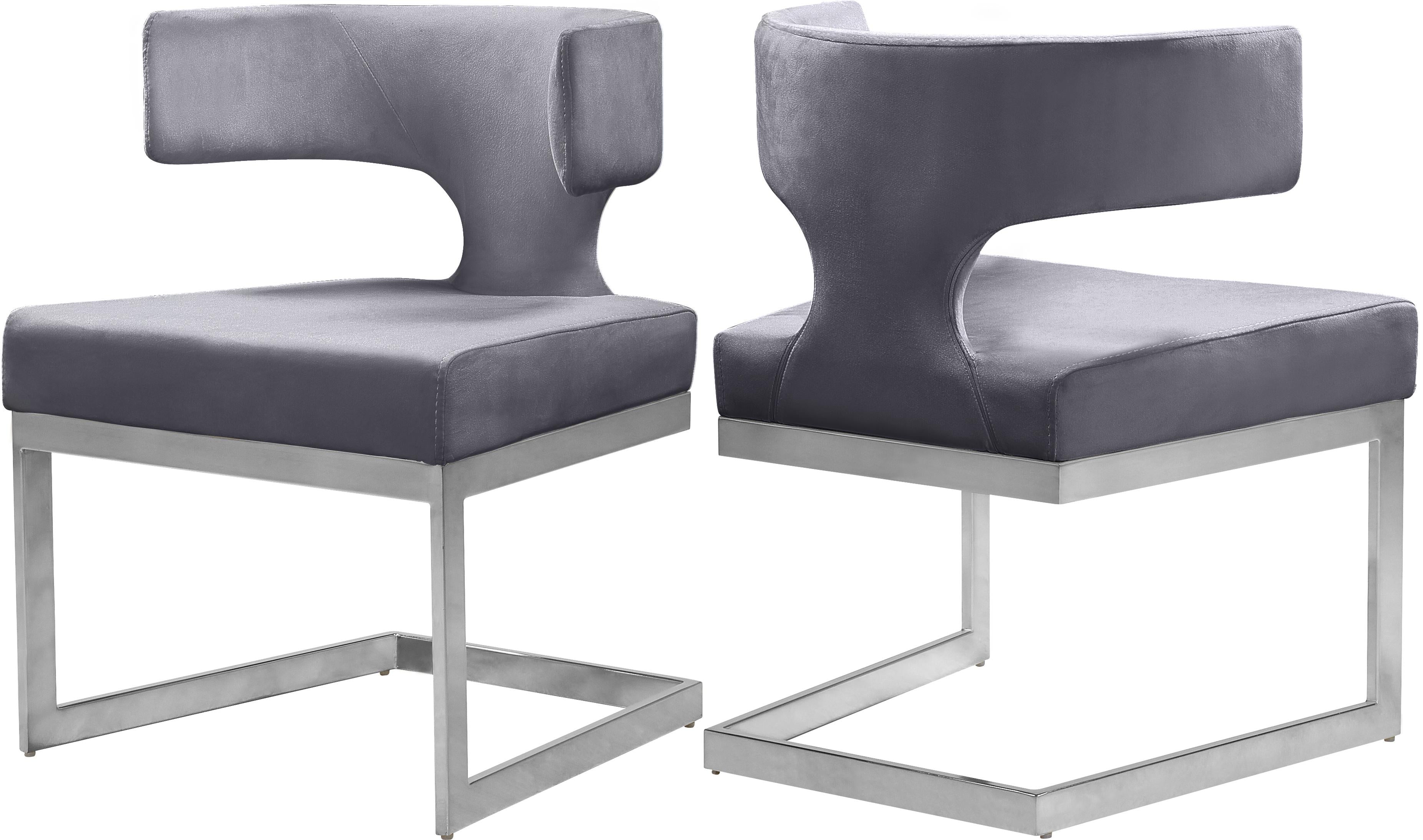 Alexandra Grey Velvet Dining Chair - Luxury Home Furniture (MI)
