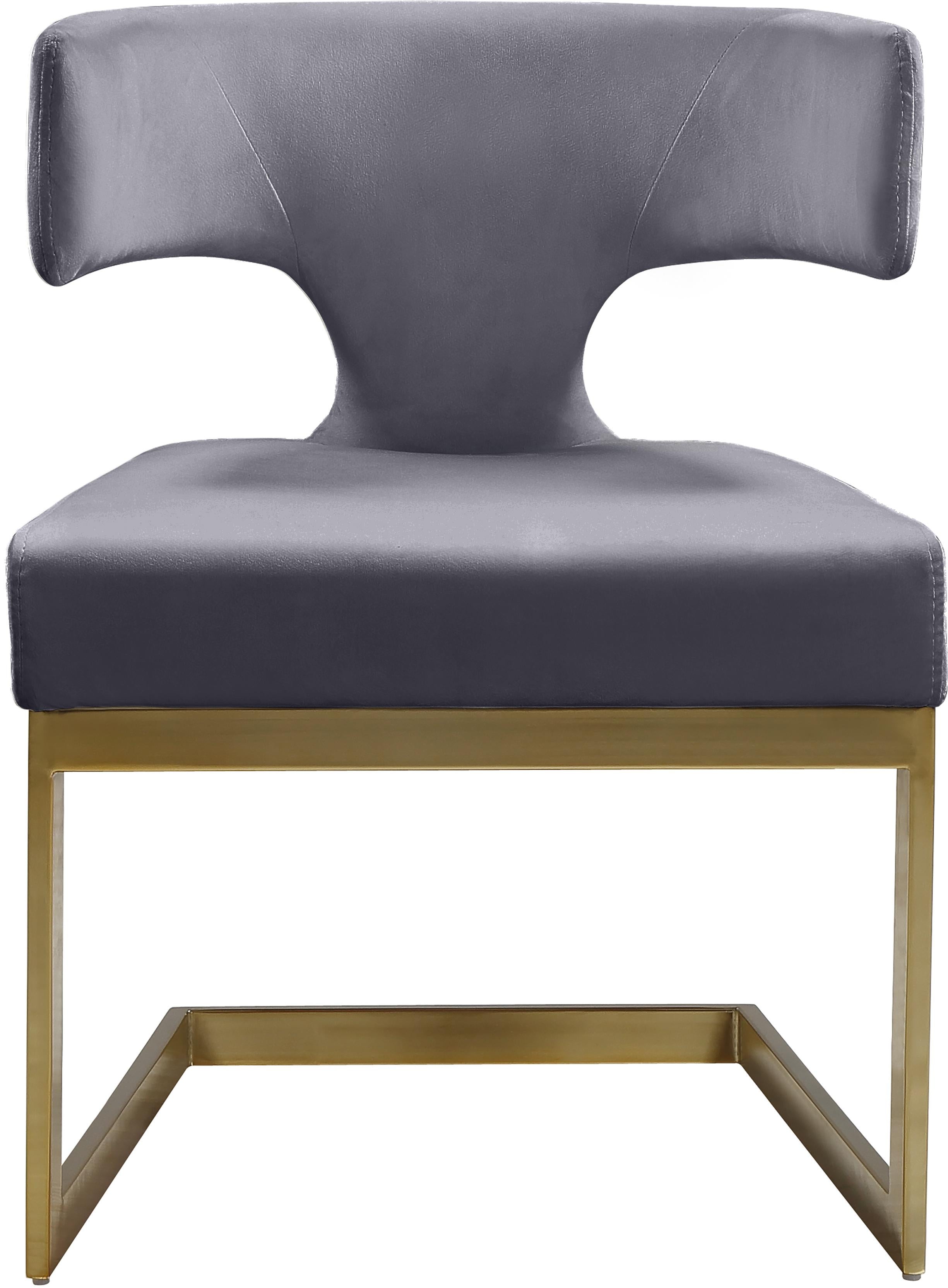 Alexandra Grey Velvet Dining Chair - Luxury Home Furniture (MI)