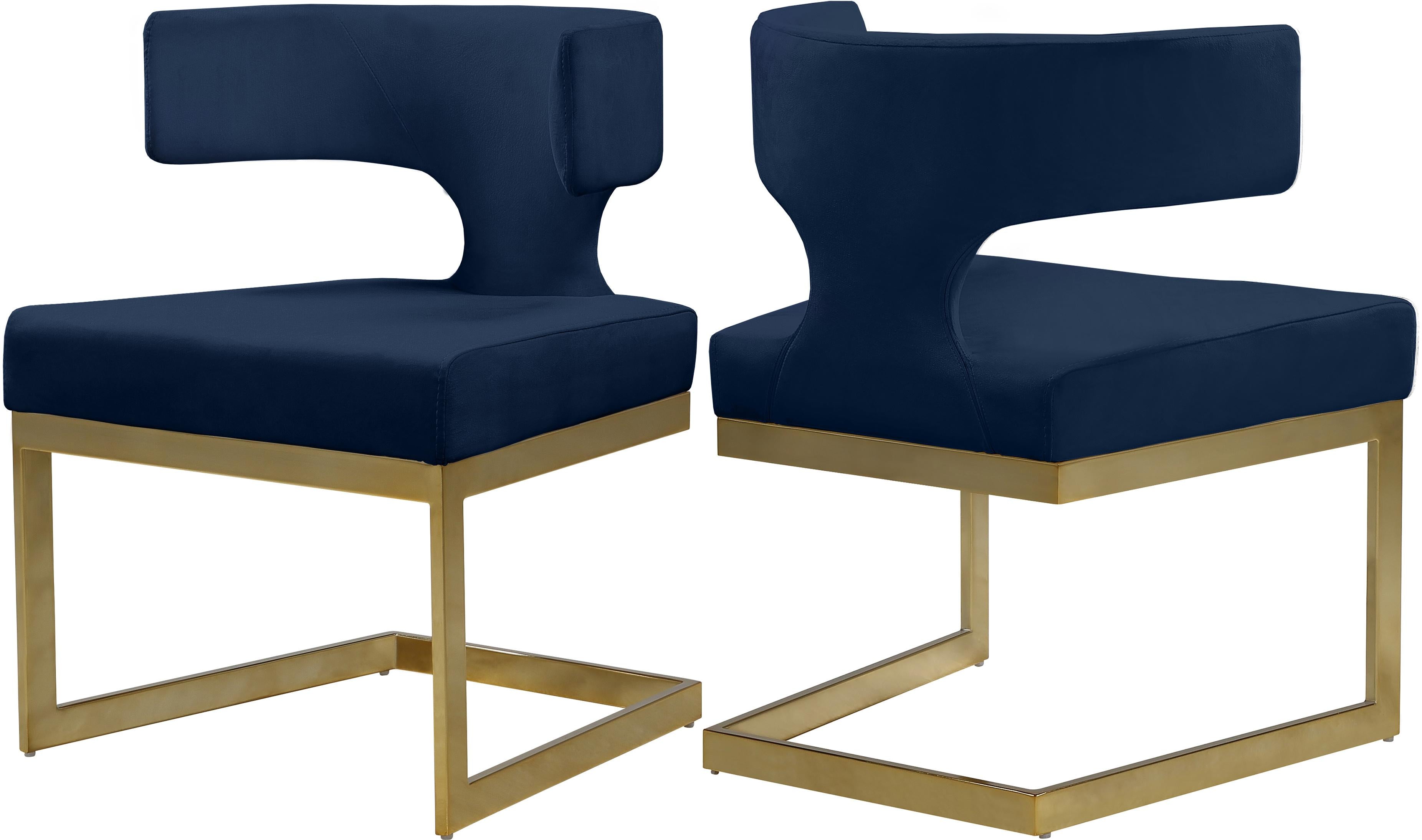 Alexandra Navy Velvet Dining Chair