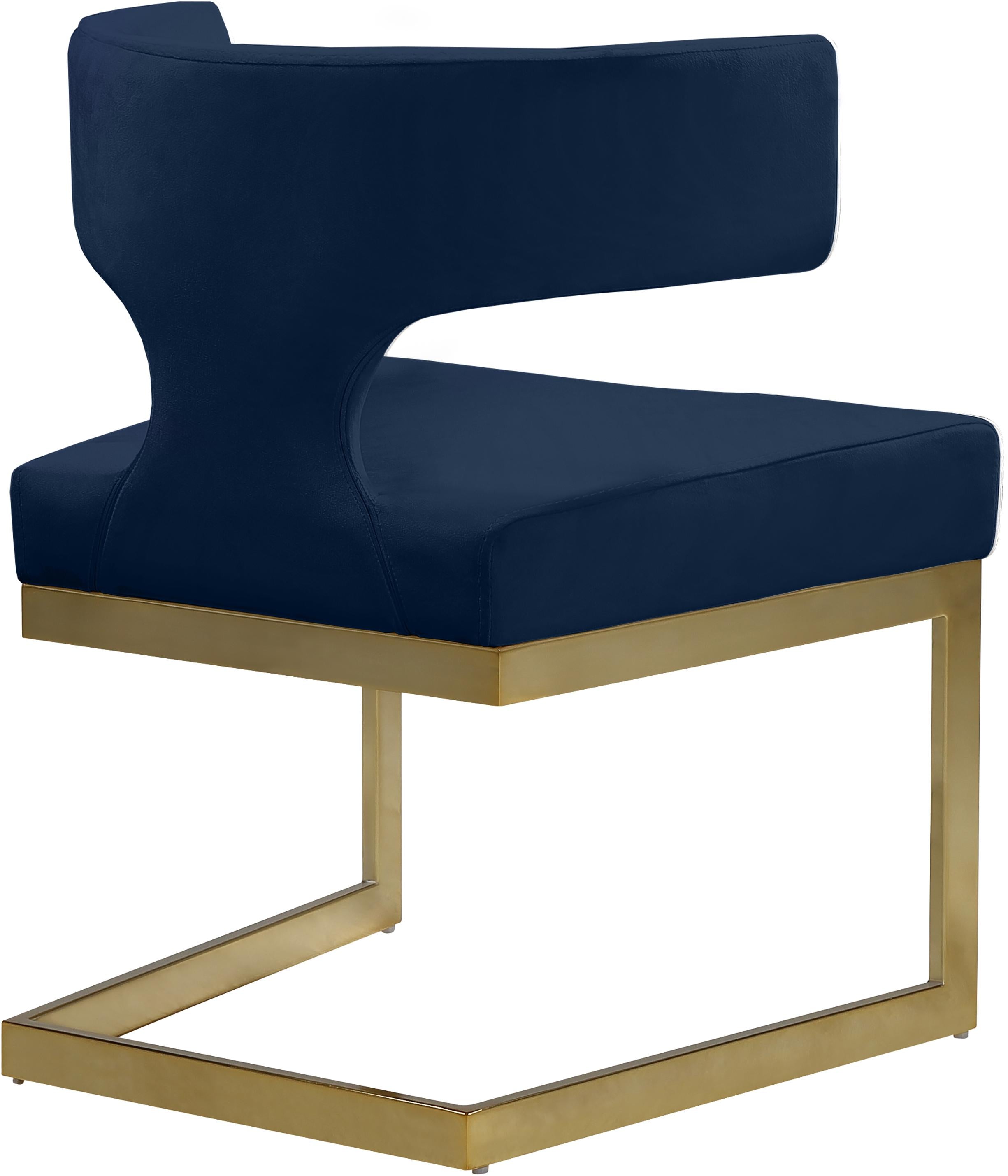 Alexandra Navy Velvet Dining Chair - Luxury Home Furniture (MI)