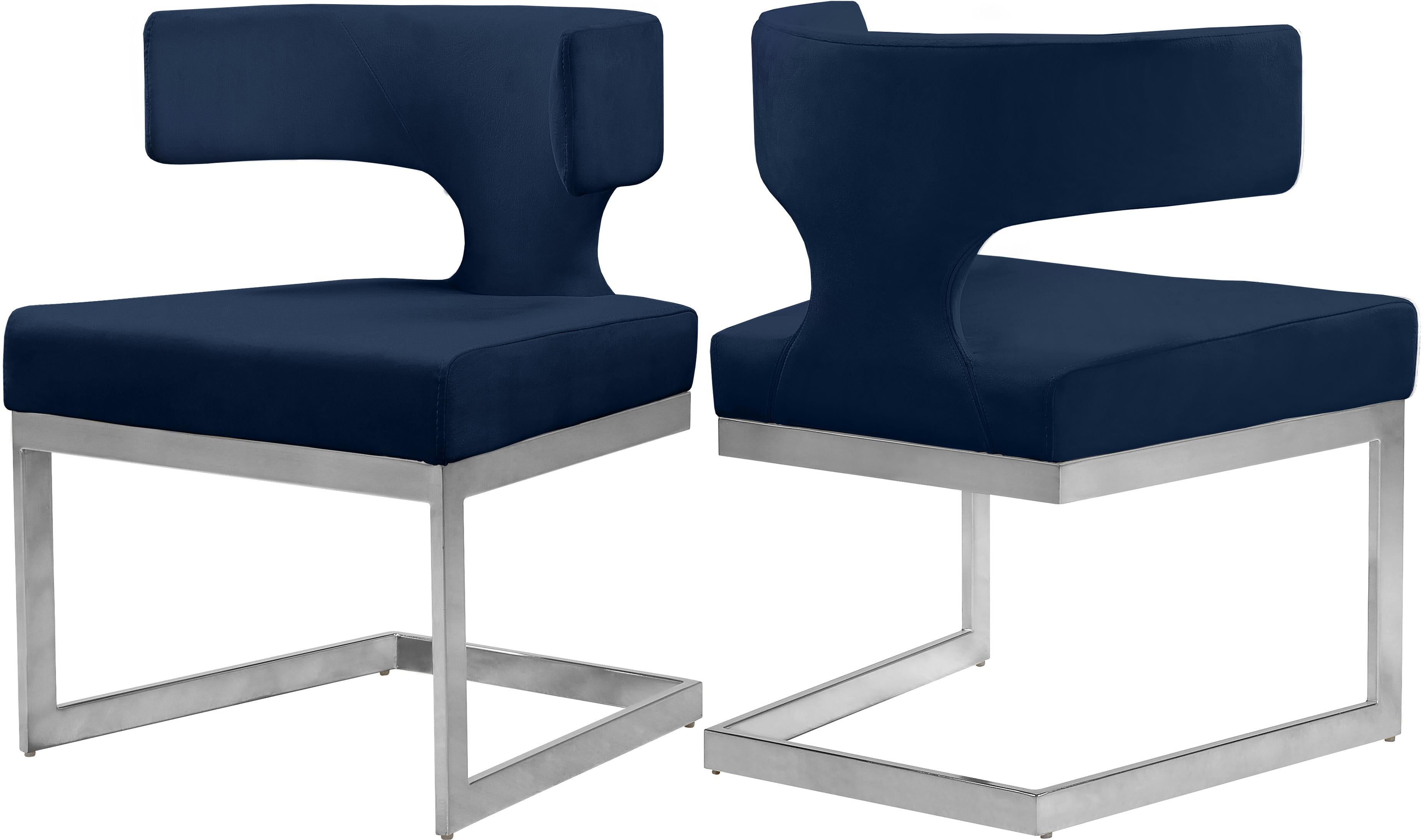 Alexandra Navy Velvet Dining Chair - Luxury Home Furniture (MI)