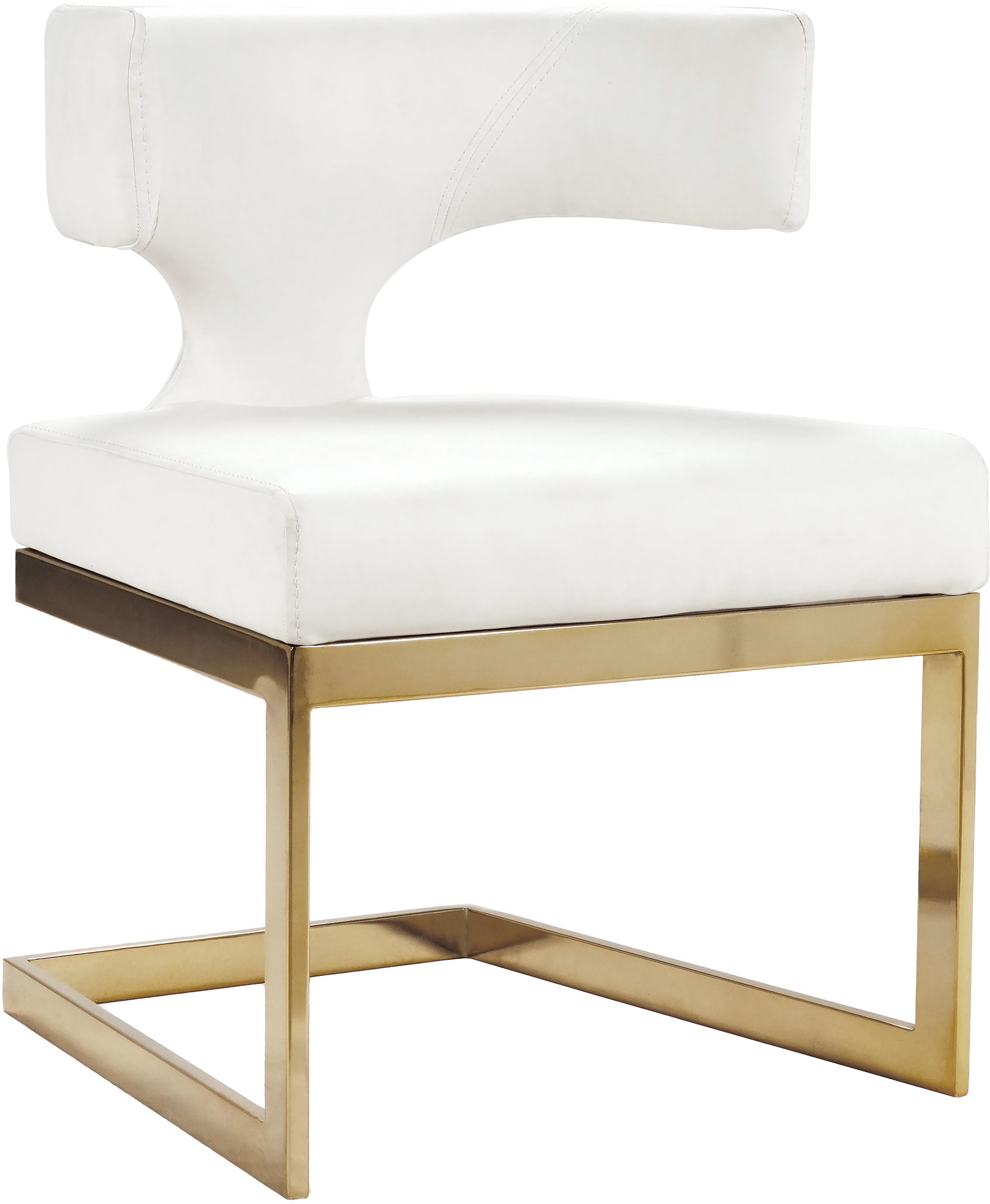 Alexandra White Faux Leather Dining Chair - Luxury Home Furniture (MI)