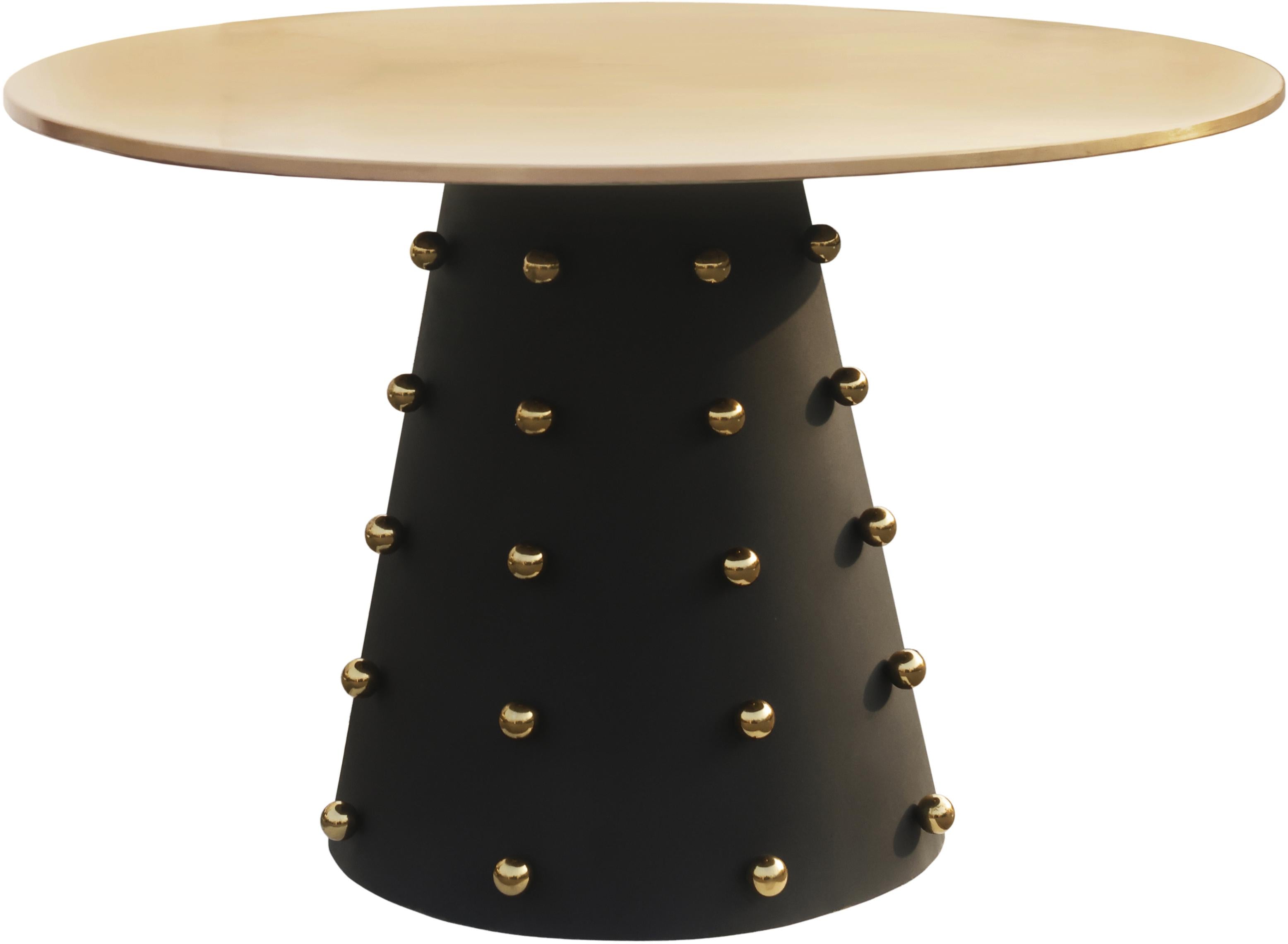 Raven Black / Gold Dining Table - Luxury Home Furniture (MI)