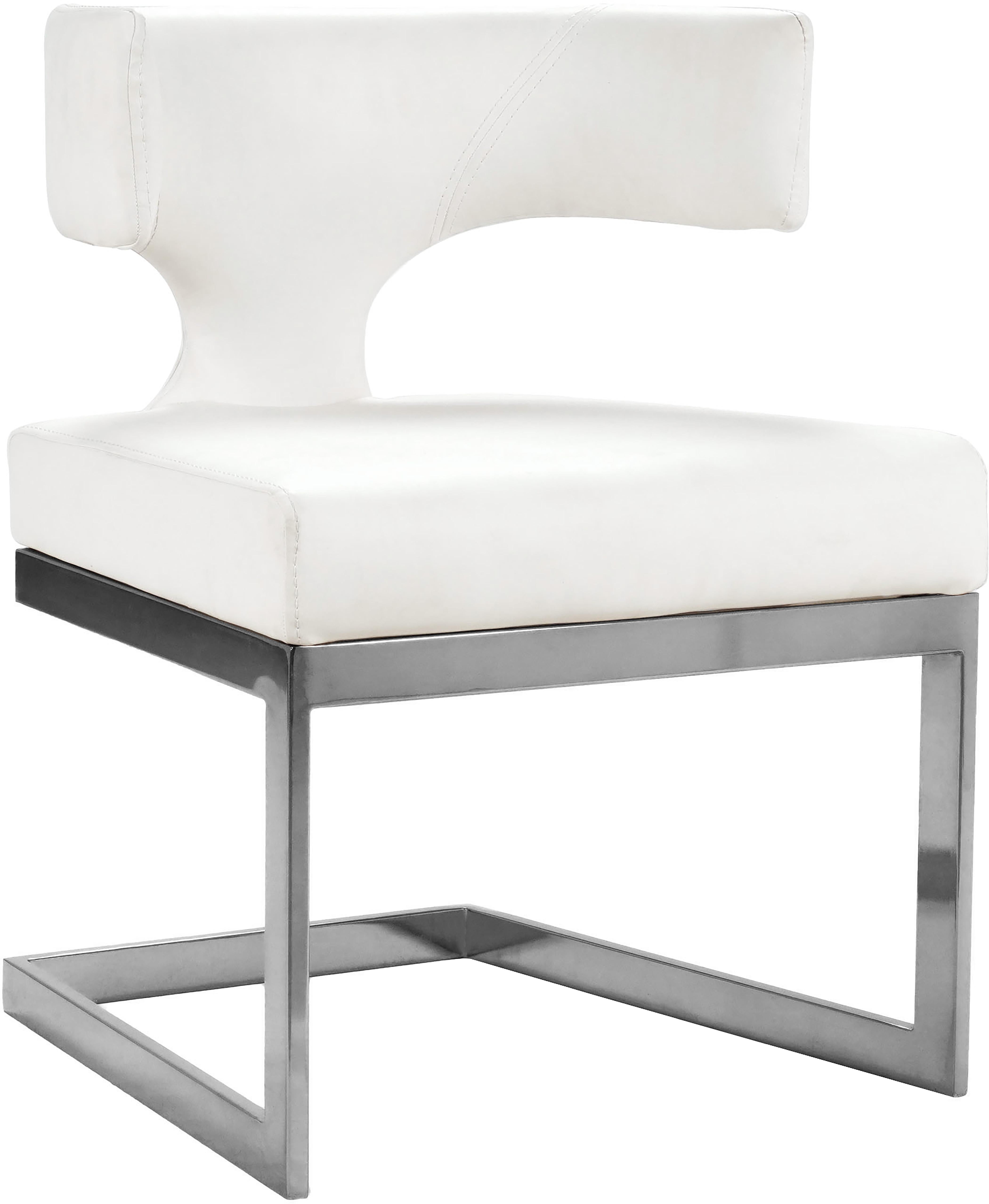 Alexandra White Faux Leather Dining Chair - Luxury Home Furniture (MI)