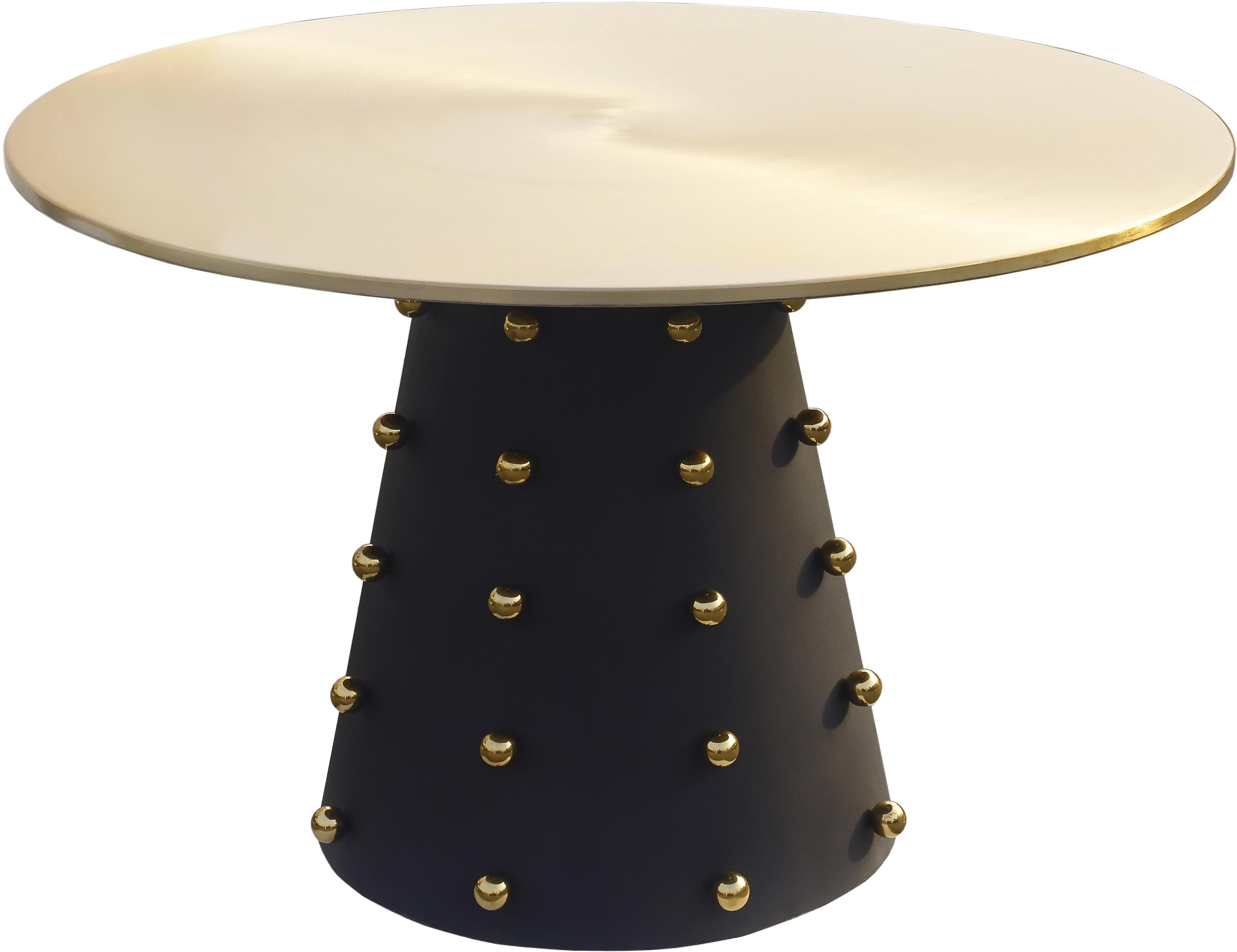 Raven Black / Gold Dining Table - Luxury Home Furniture (MI)