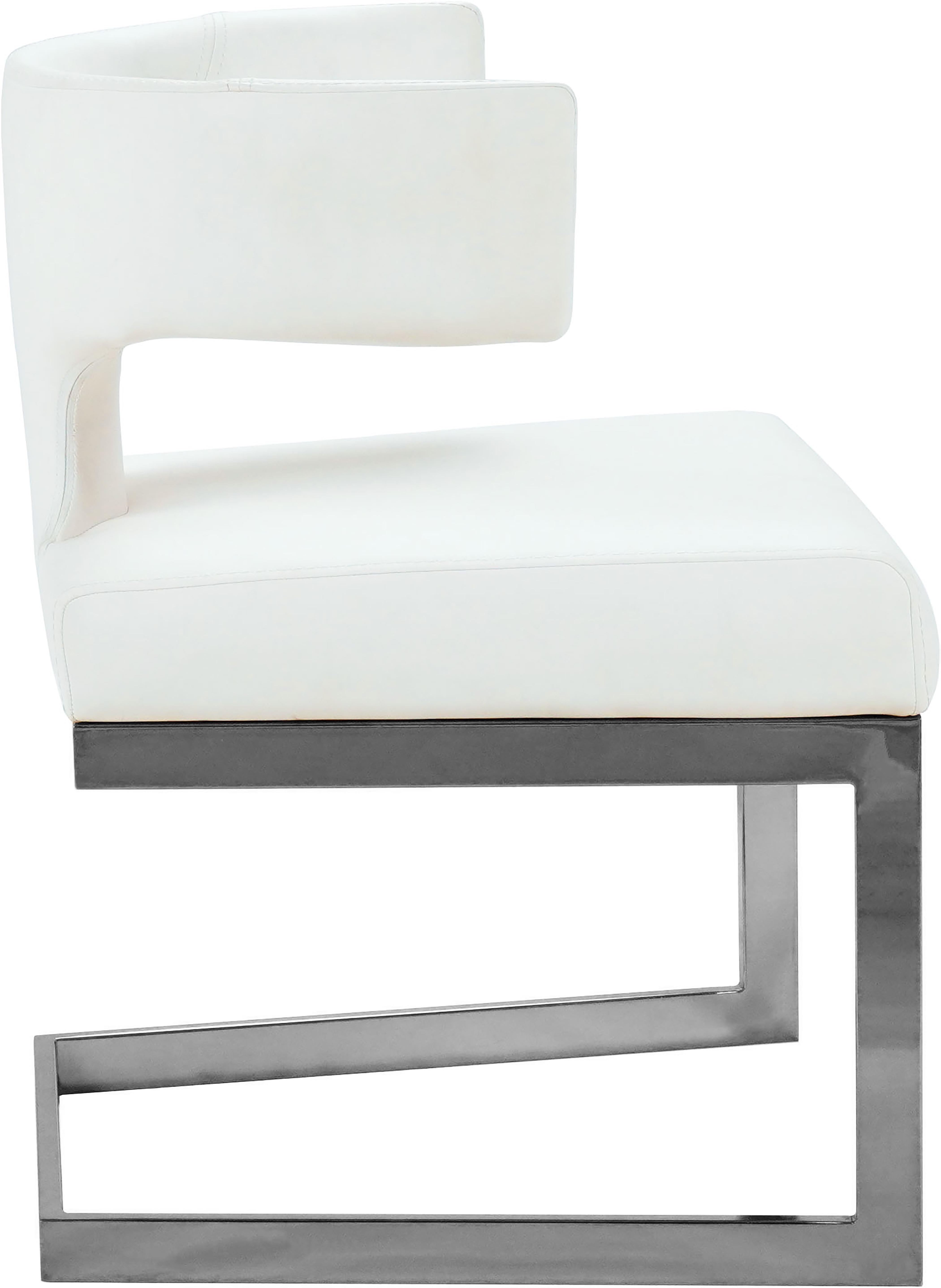 Alexandra White Faux Leather Dining Chair - Luxury Home Furniture (MI)