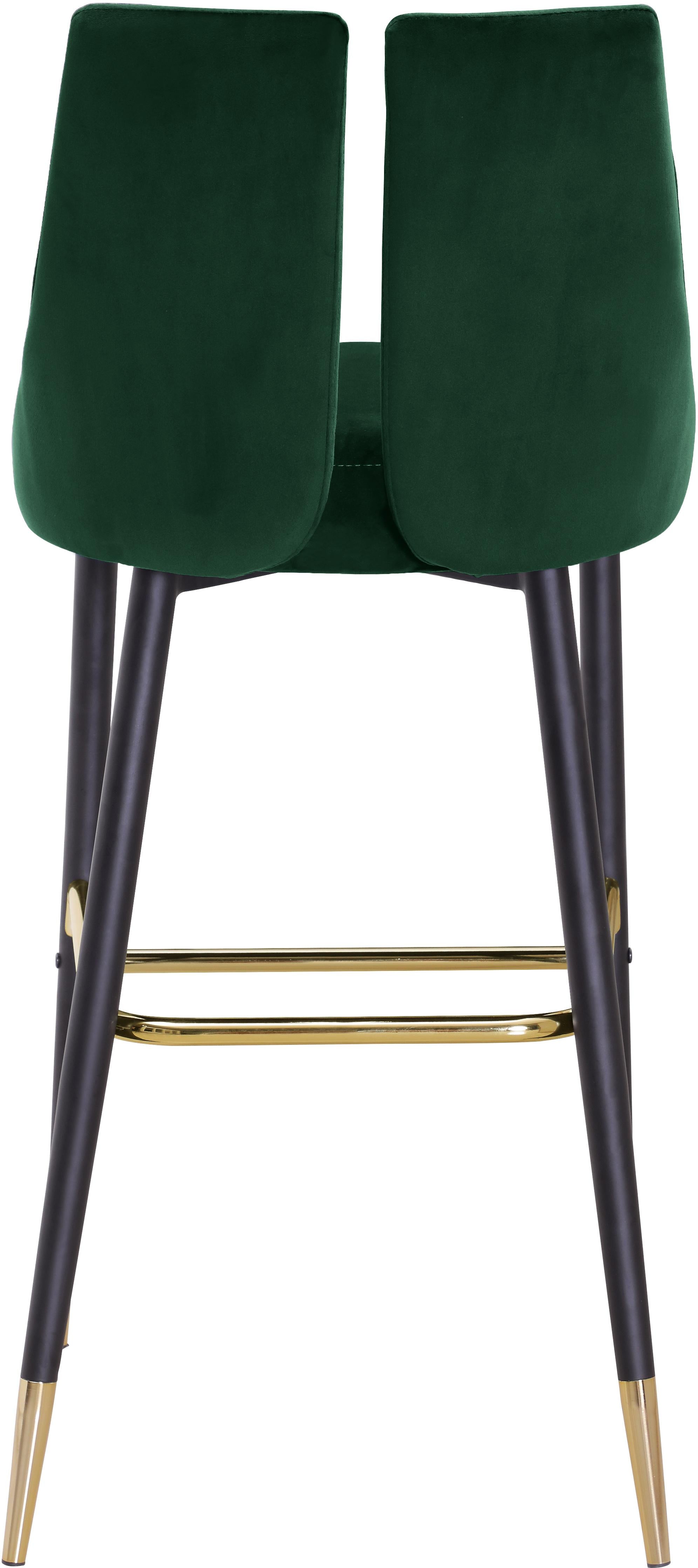 Sleek Green Velvet Stool - Luxury Home Furniture (MI)