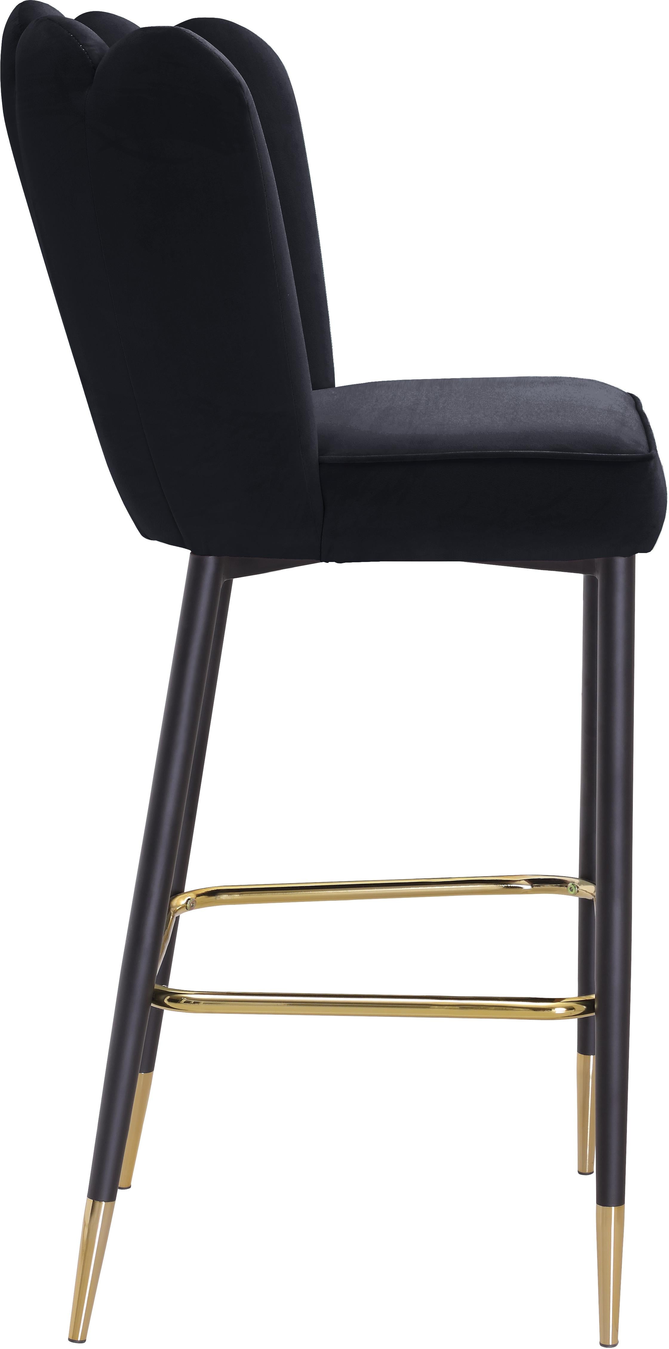 Lily Black Velvet Stool - Luxury Home Furniture (MI)