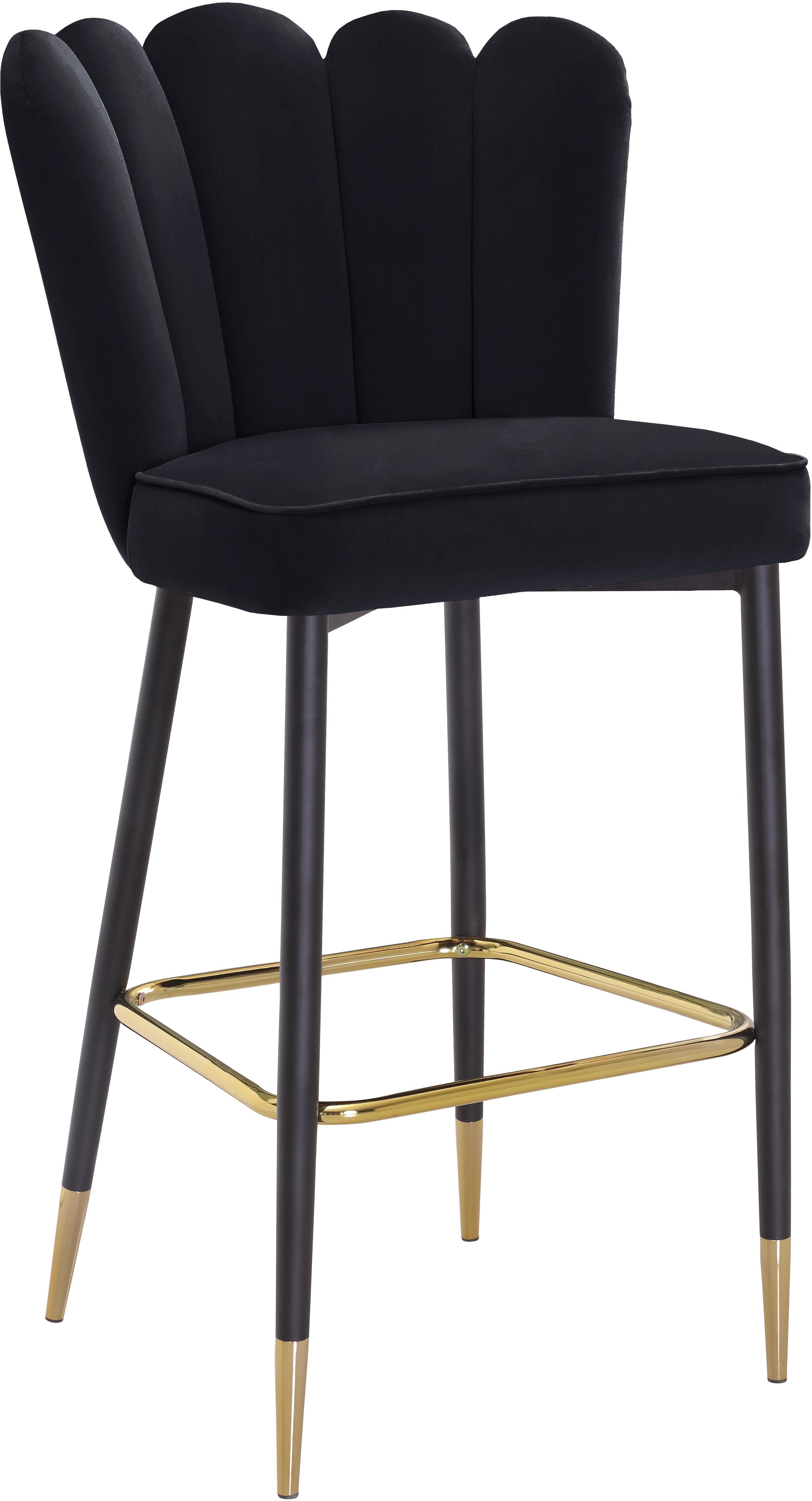 Lily Black Velvet Stool - Luxury Home Furniture (MI)