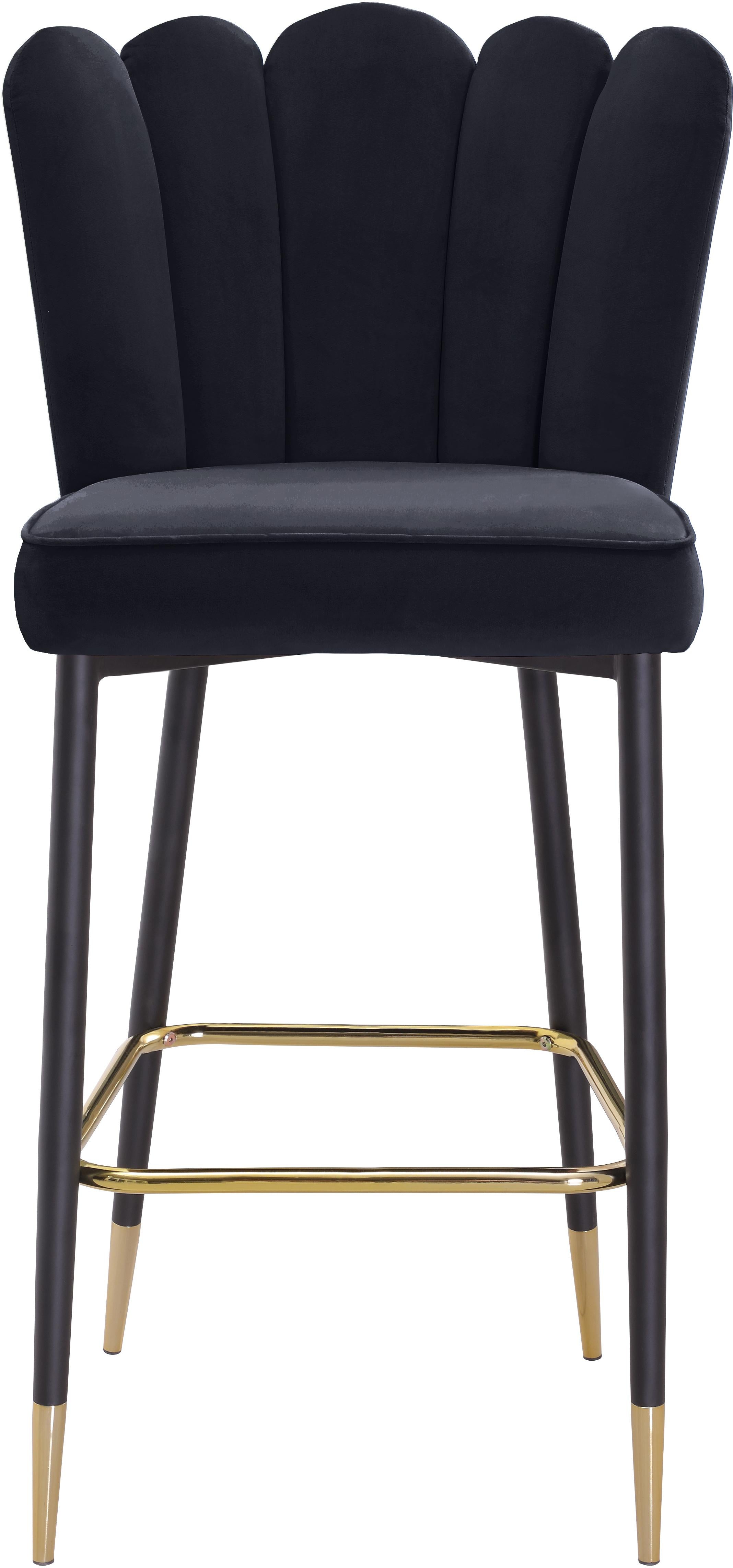 Lily Black Velvet Stool - Luxury Home Furniture (MI)